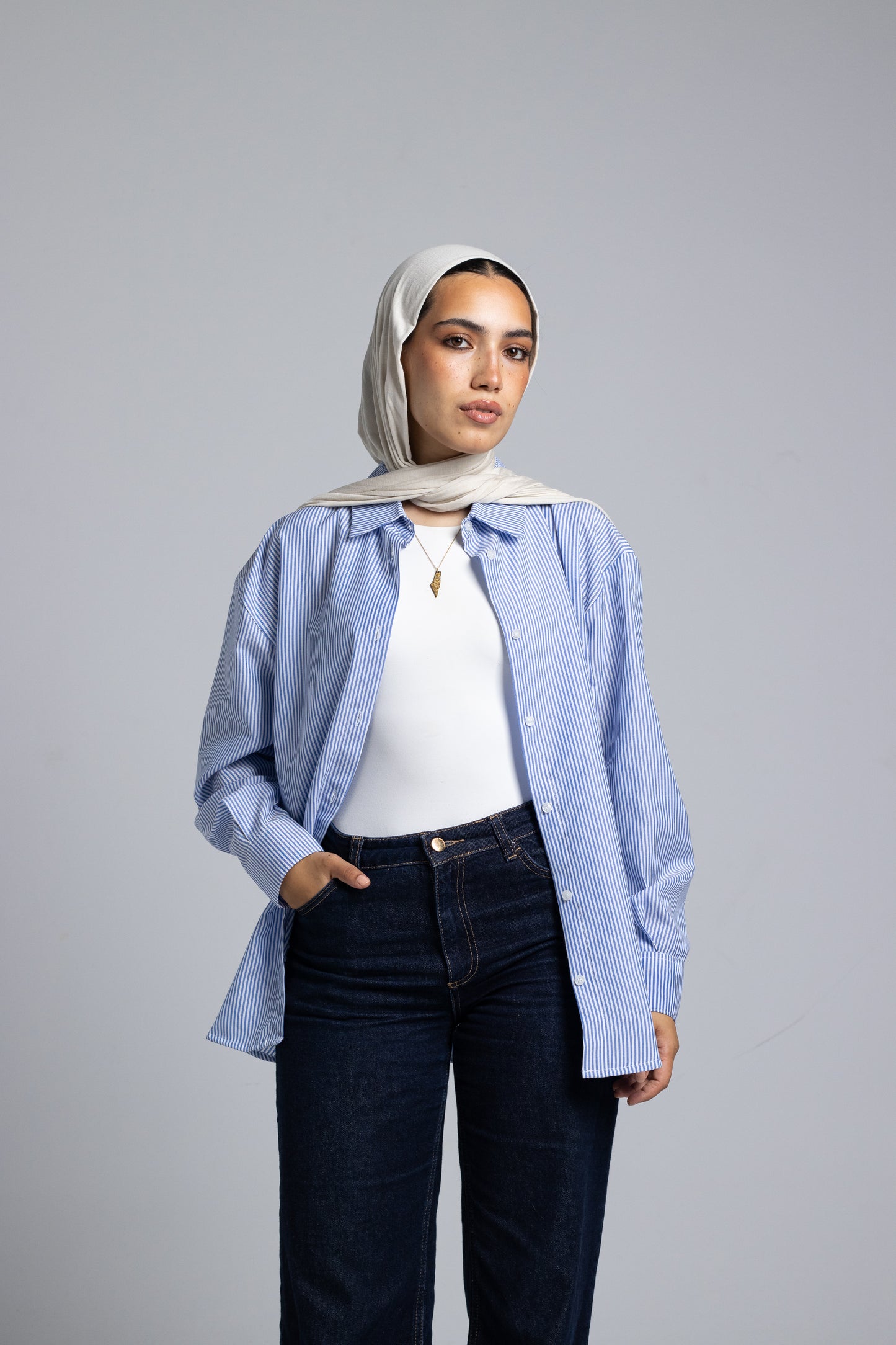 Striped Poplin Shirt