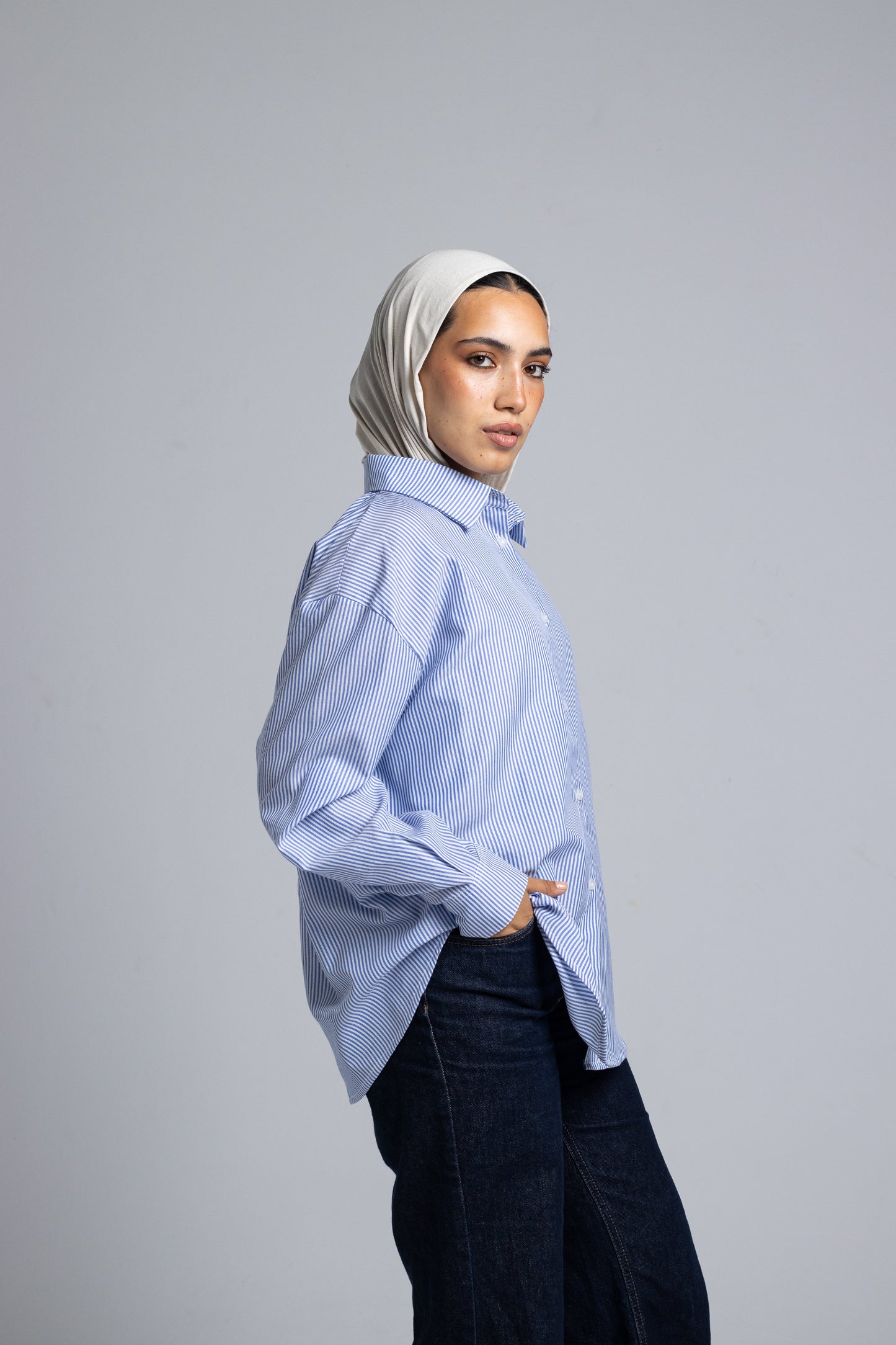 Striped Poplin Shirt