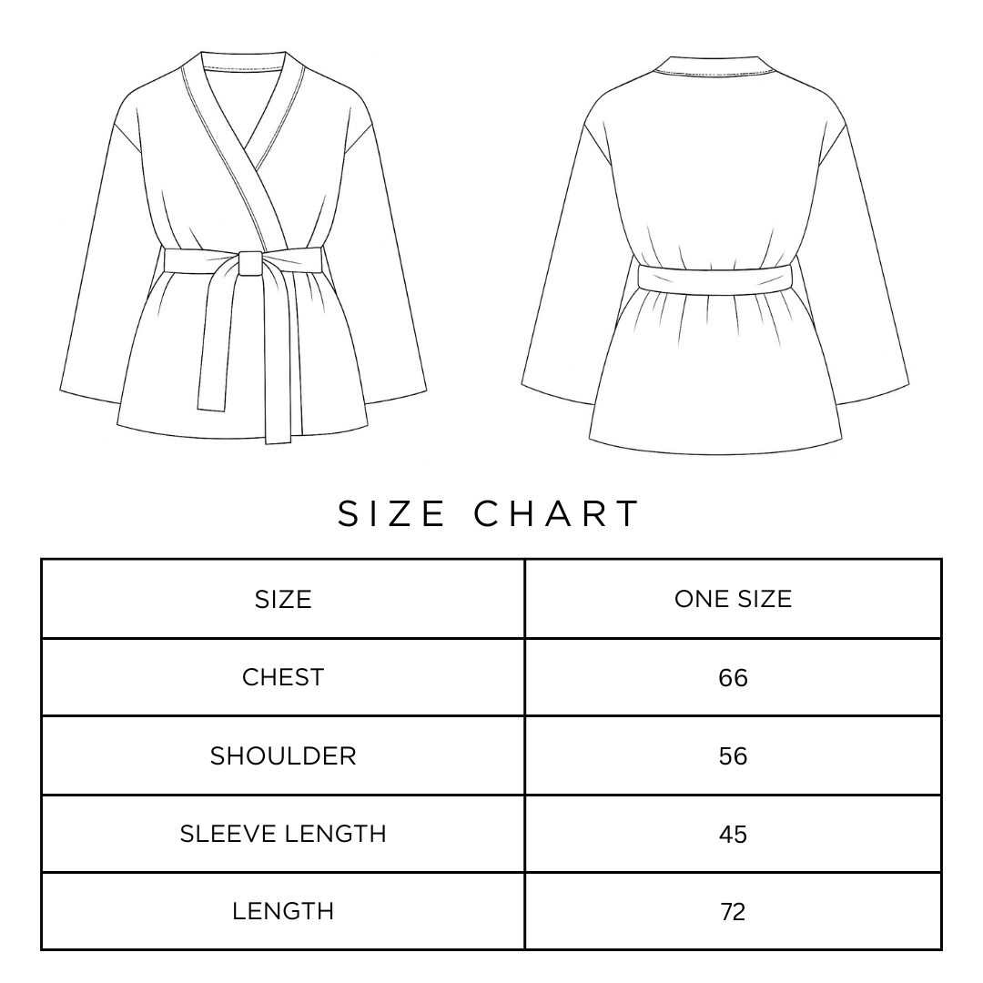 Linen Kimono With Belt _ Black
