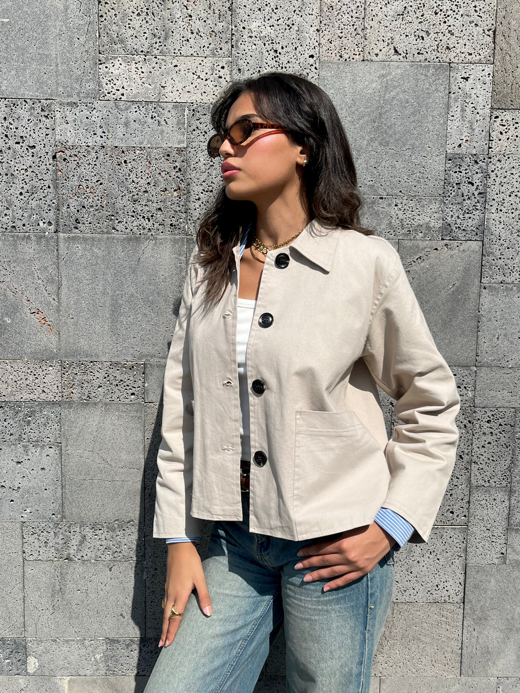 Jacket with Square Pockets