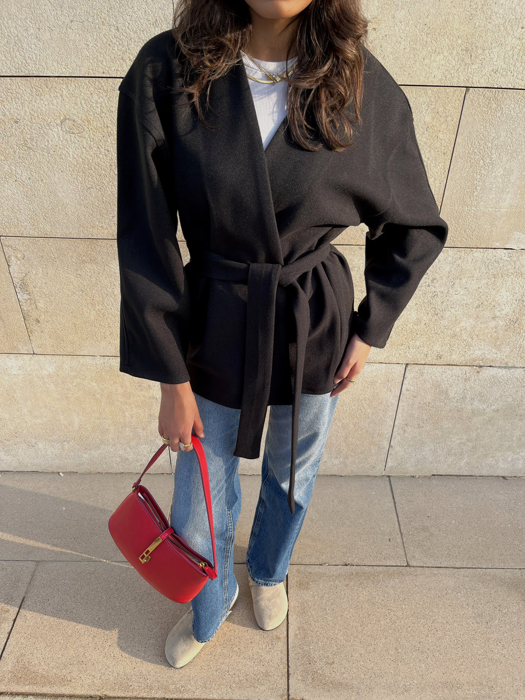 Soft-touch cardigan with belt