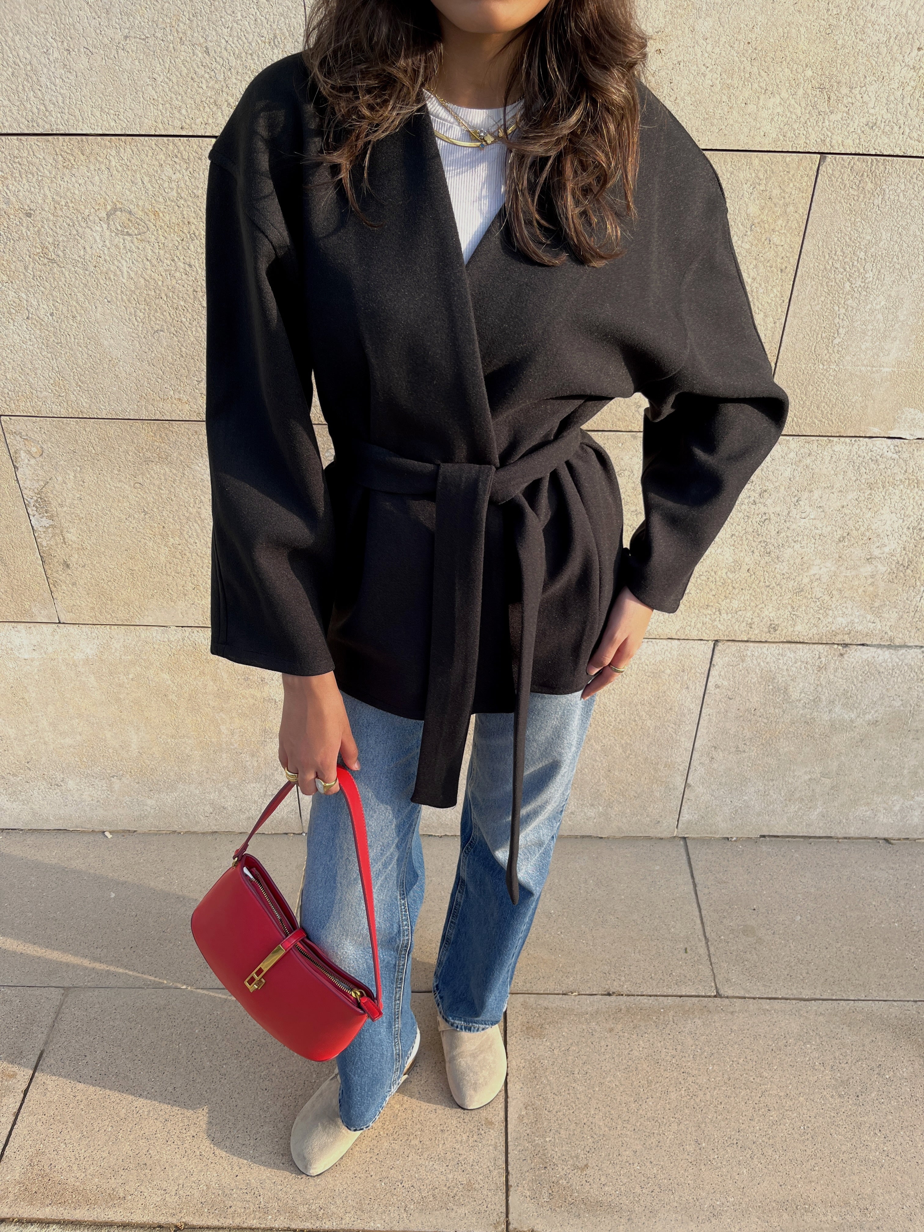 Soft-touch cardigan with belt