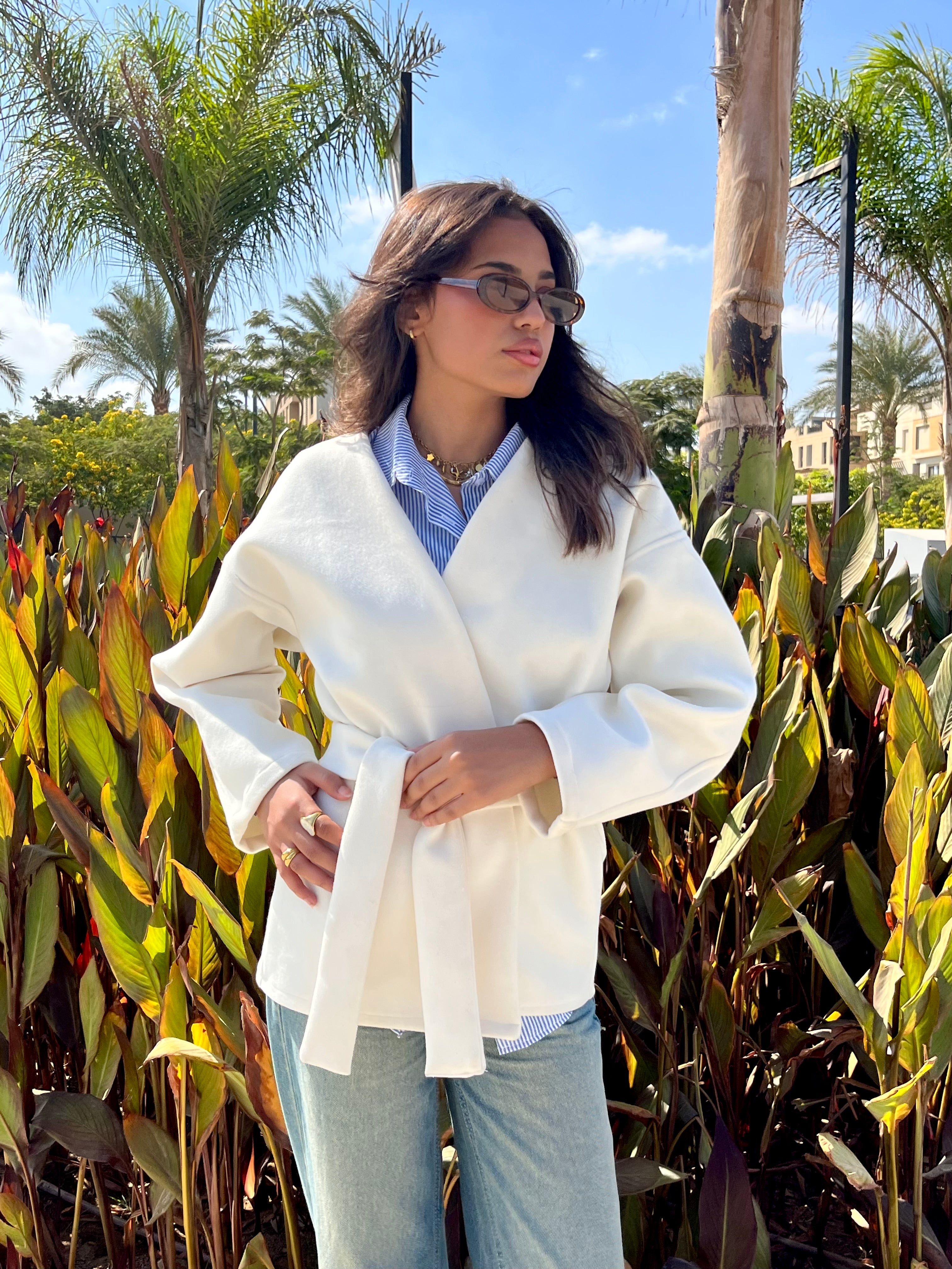 Soft-touch cardigan with belt