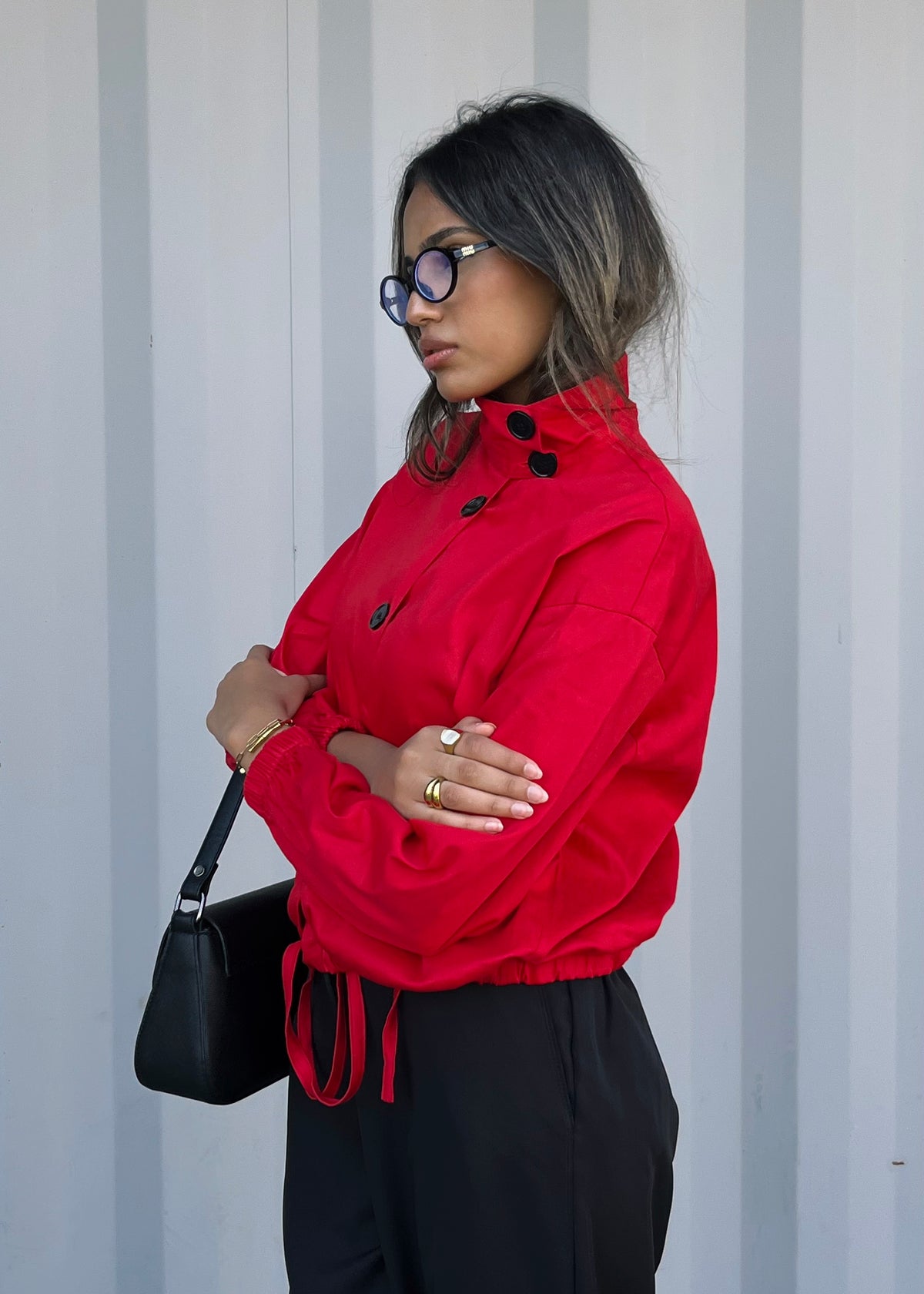 Oversized Drawstring Jacket