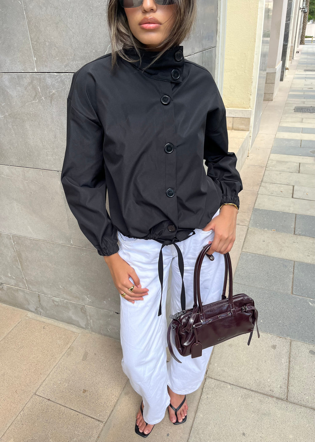 Oversized Drawstring Jacket