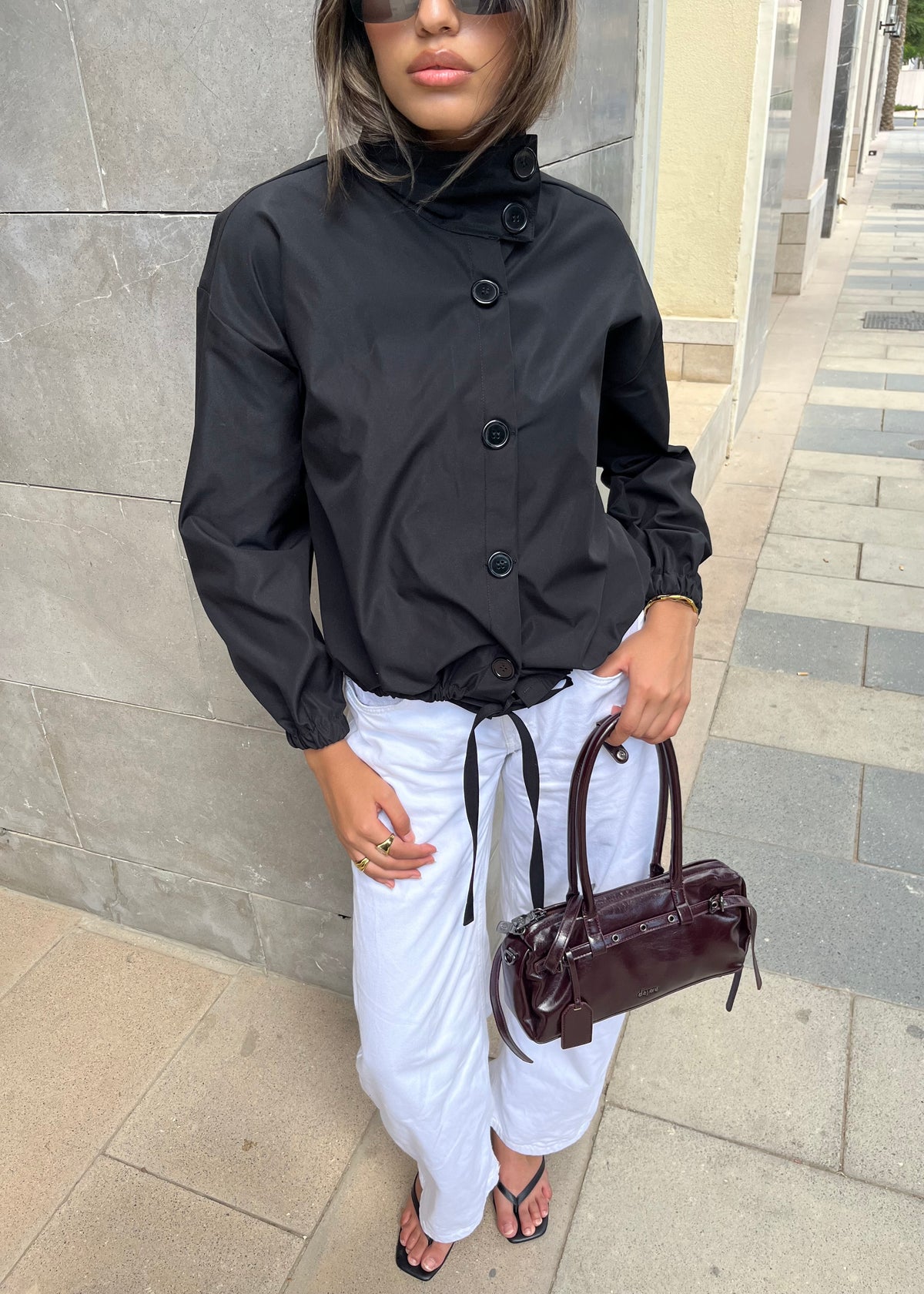 Oversized Drawstring Jacket