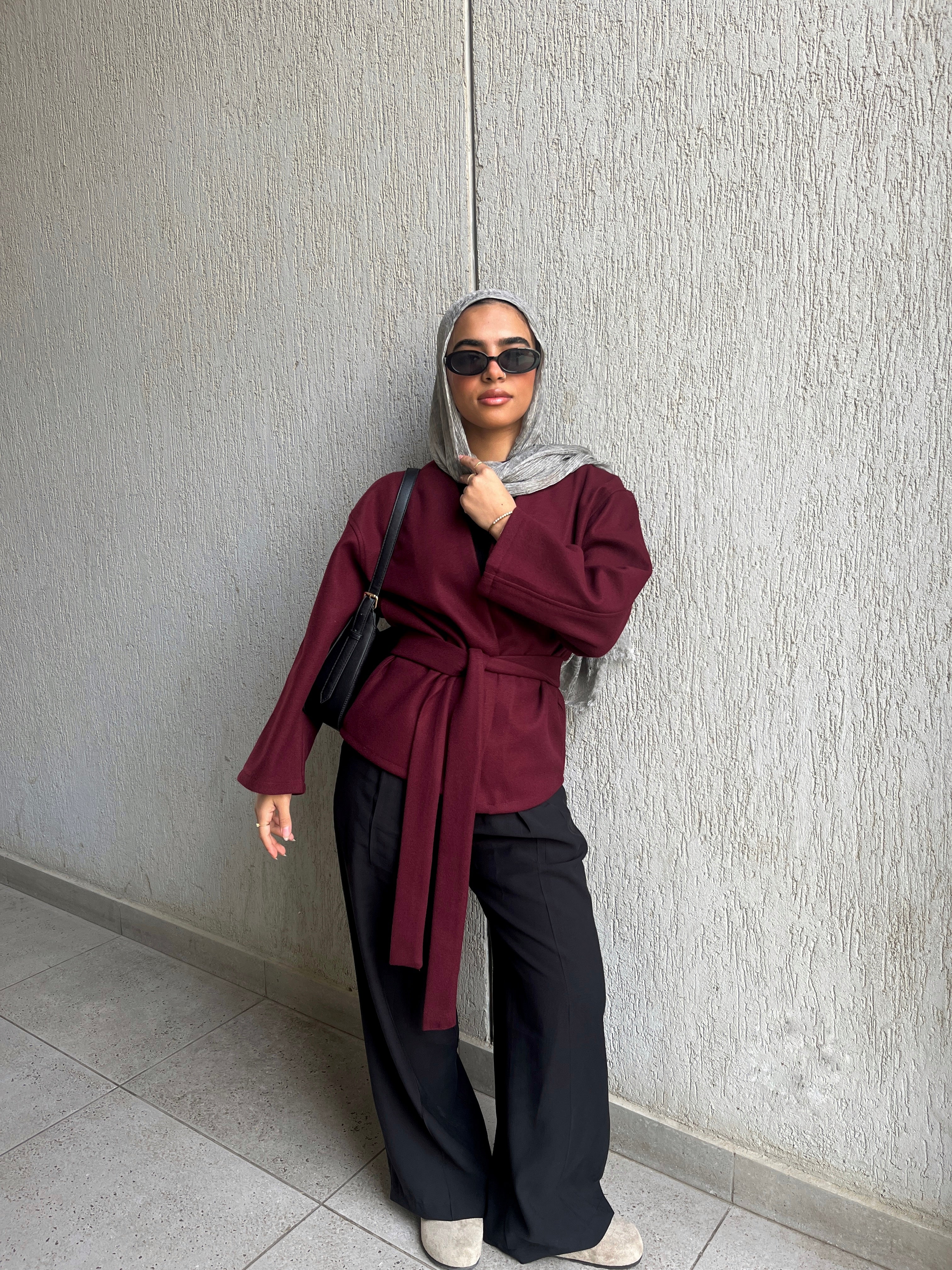 Soft-touch cardigan with belt