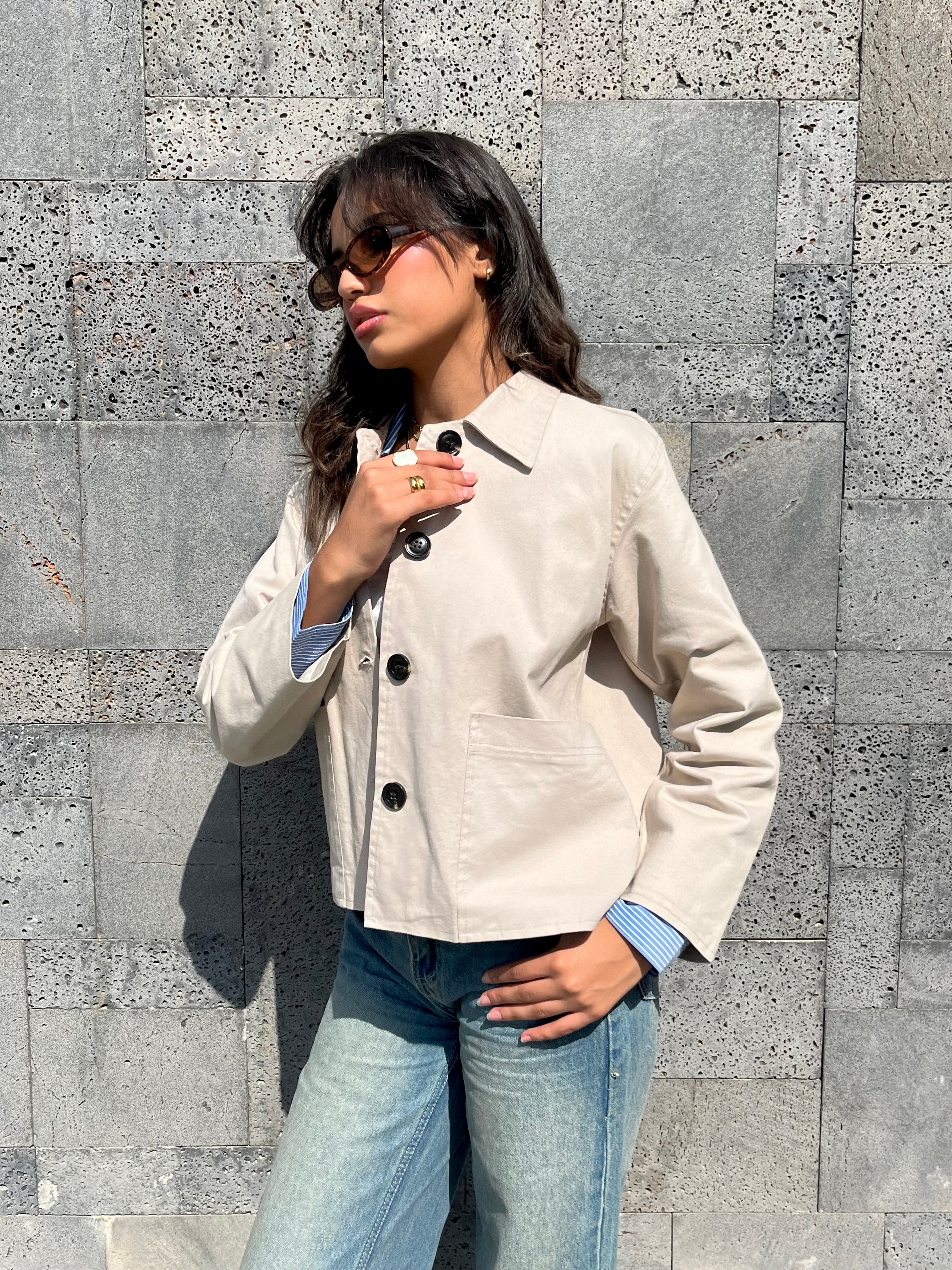 Jacket with Square Pockets