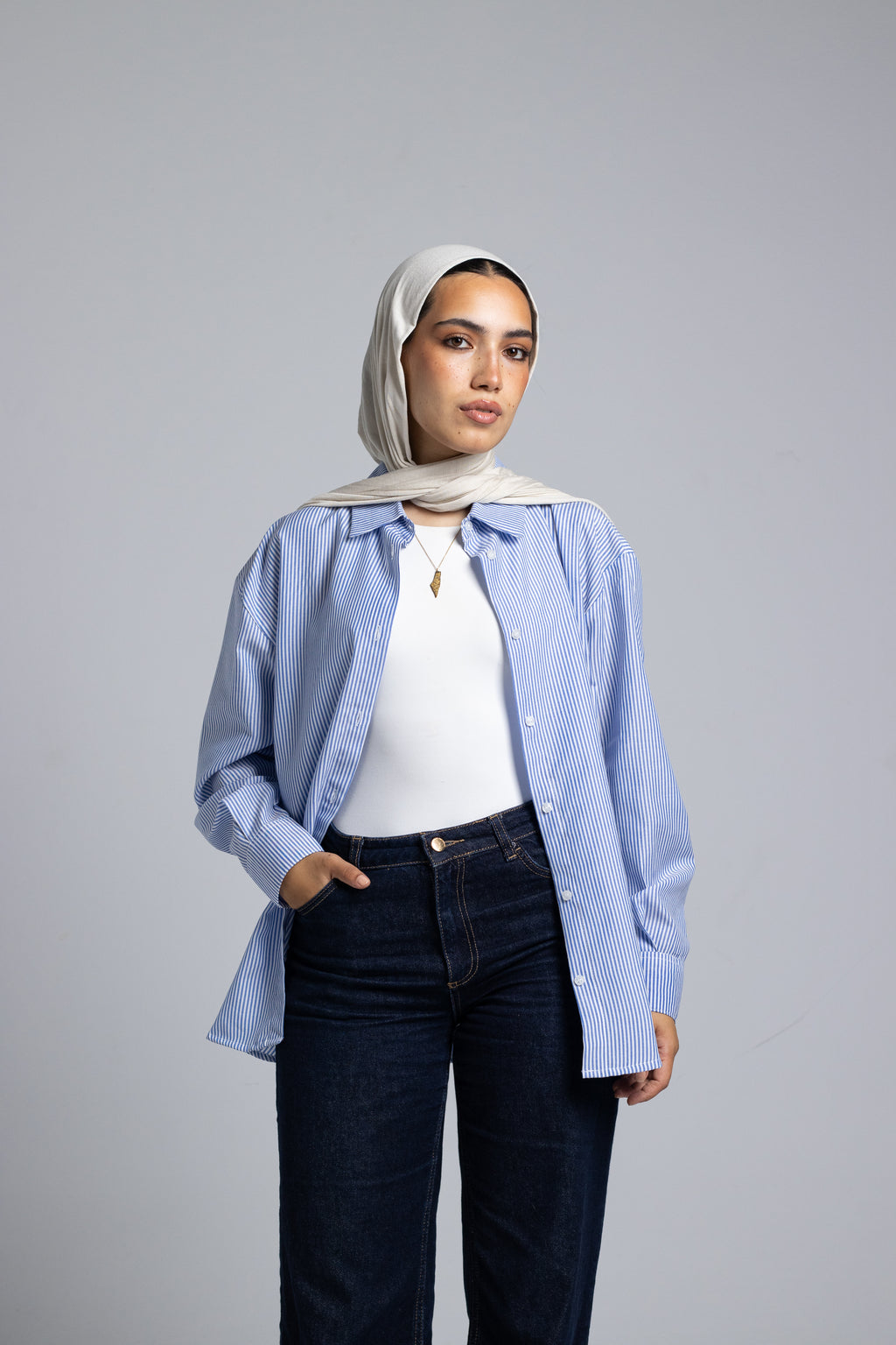 Striped Poplin Shirt
