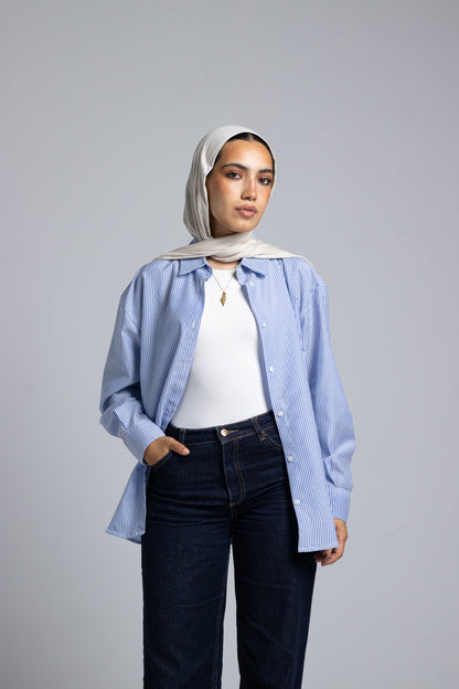 Striped Poplin Shirt