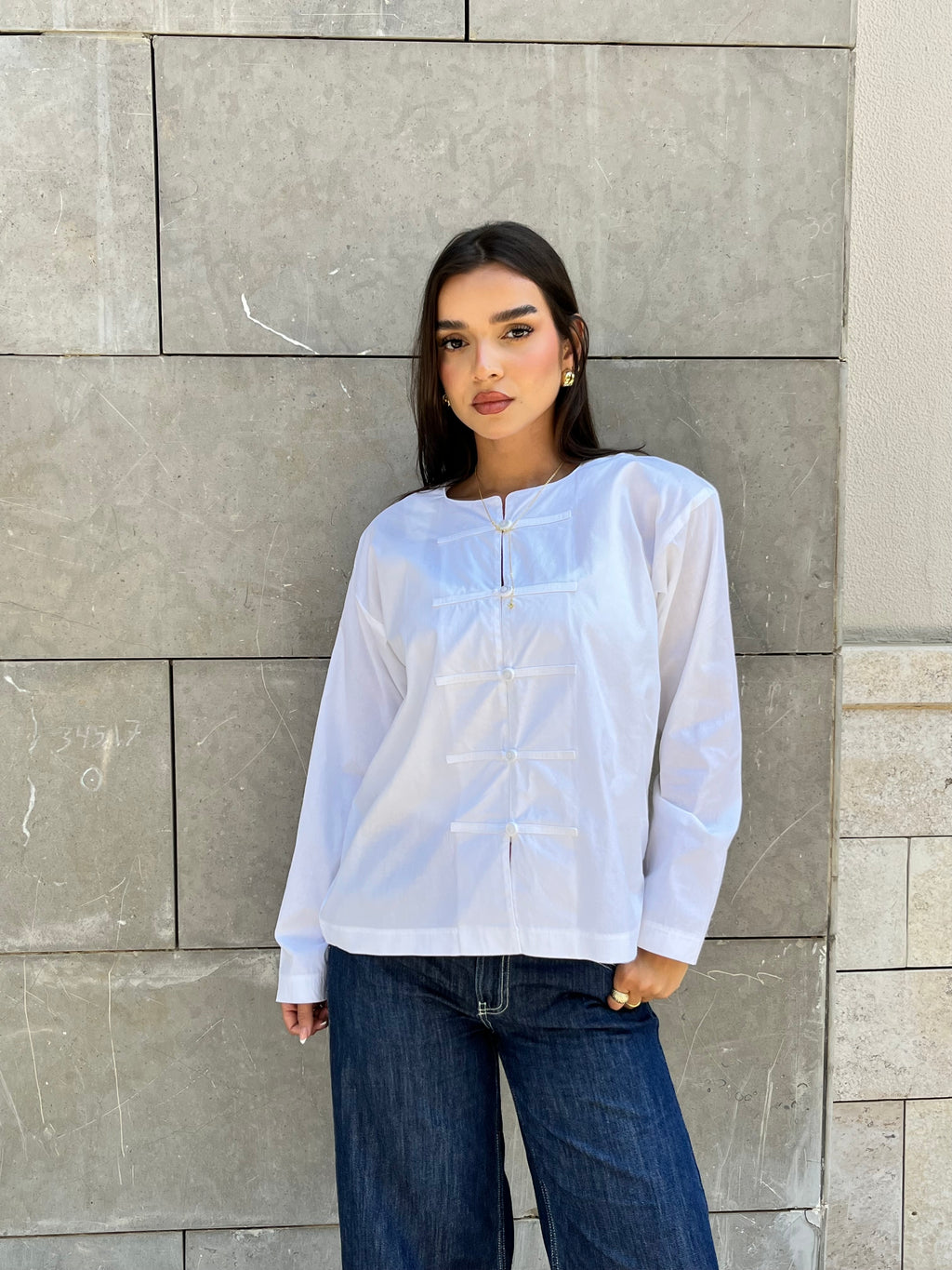 Mandarin Flowing Overshirt