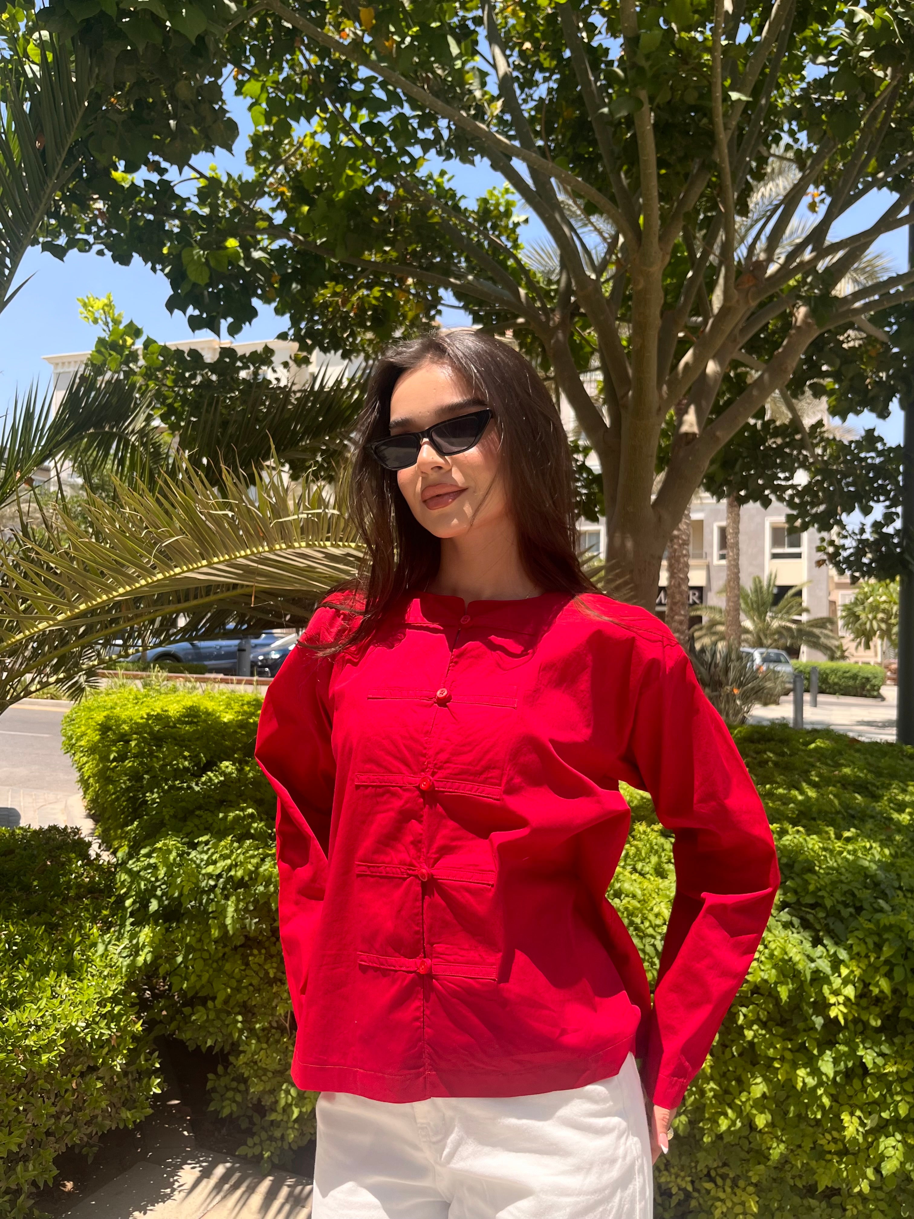 Mandarin Flowing Overshirt