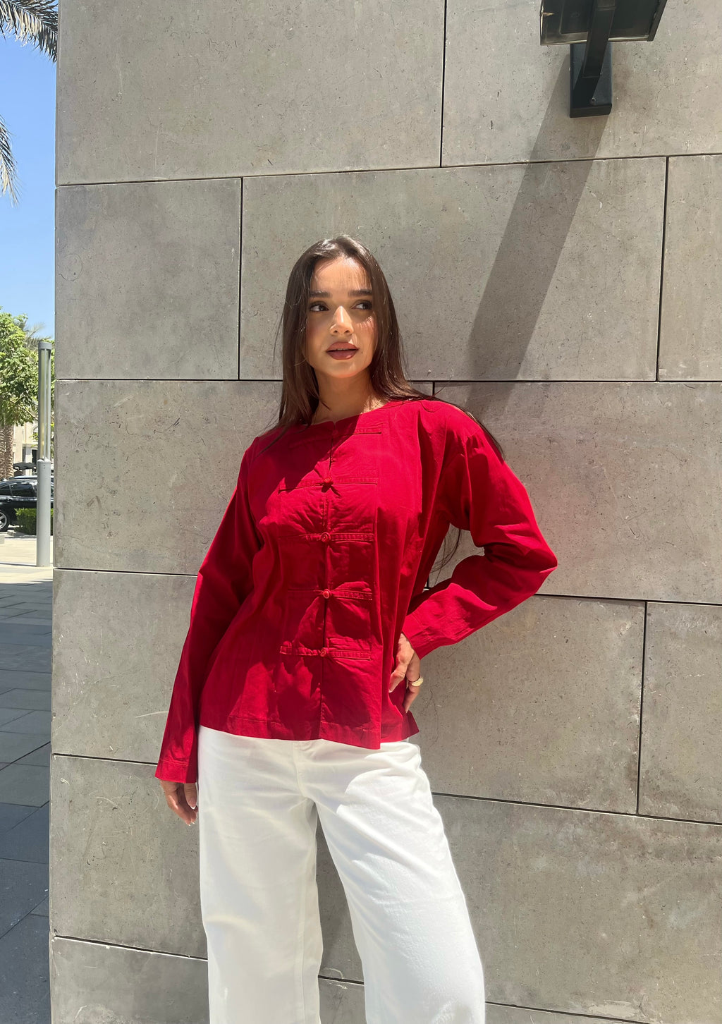 Mandarin Flowing Overshirt