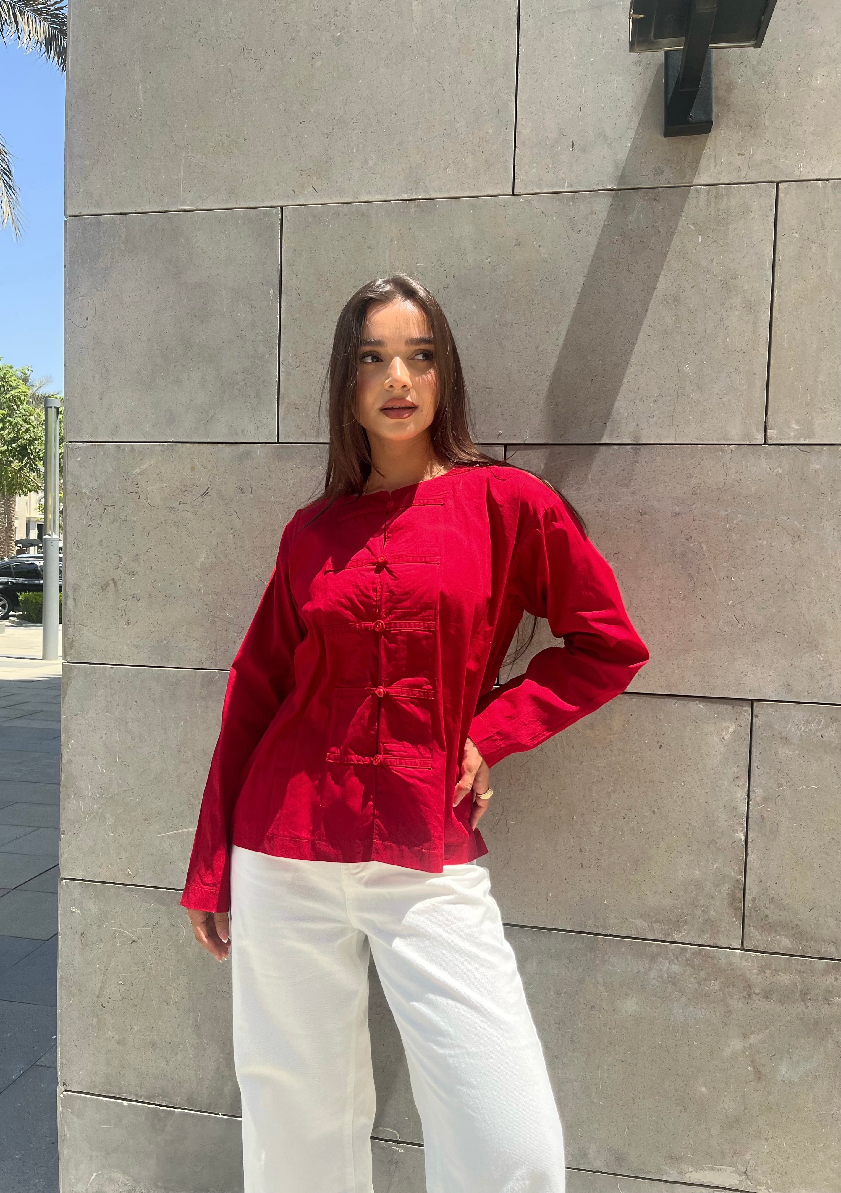 Mandarin Flowing Overshirt