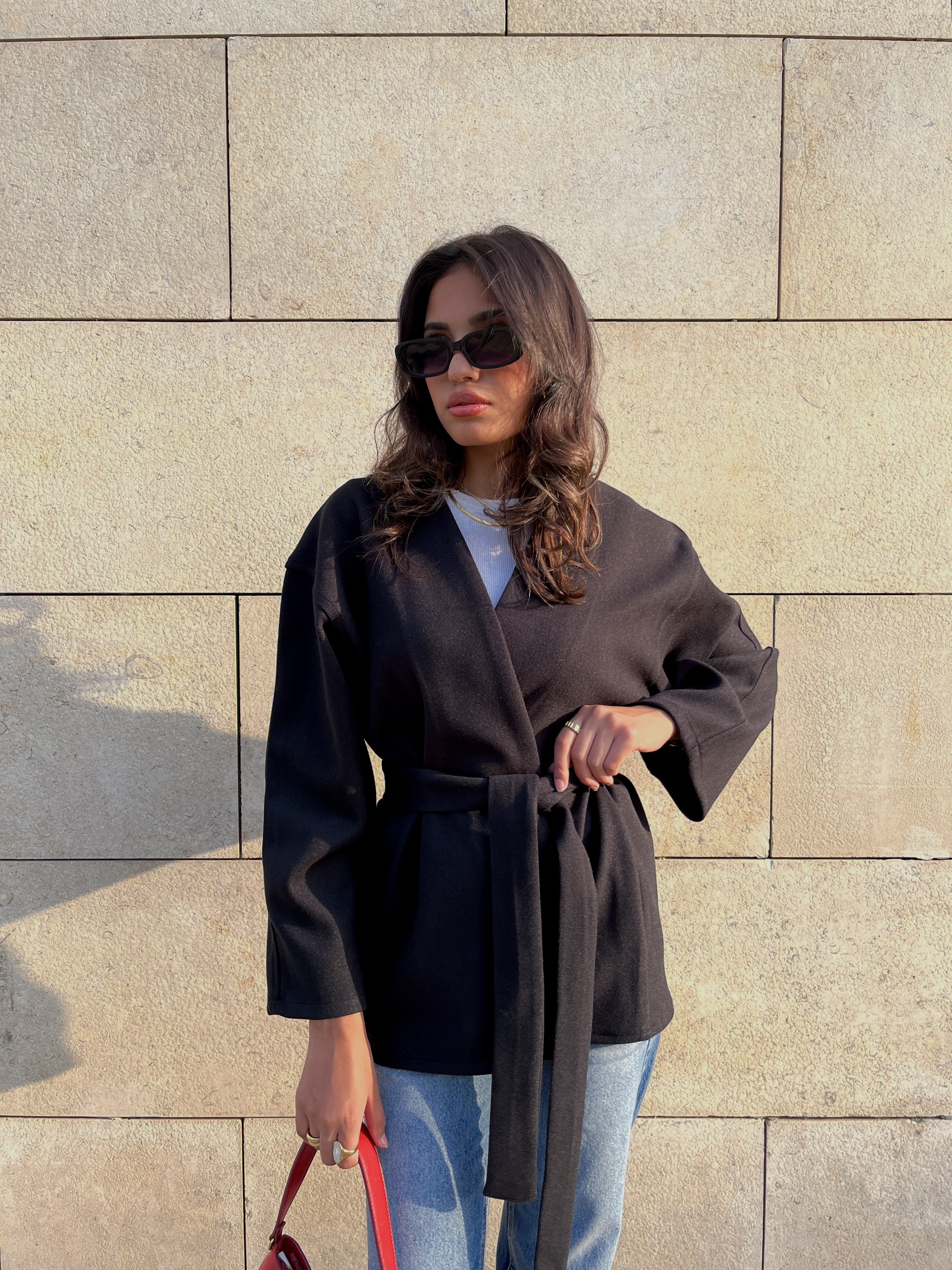 Soft-touch cardigan with belt