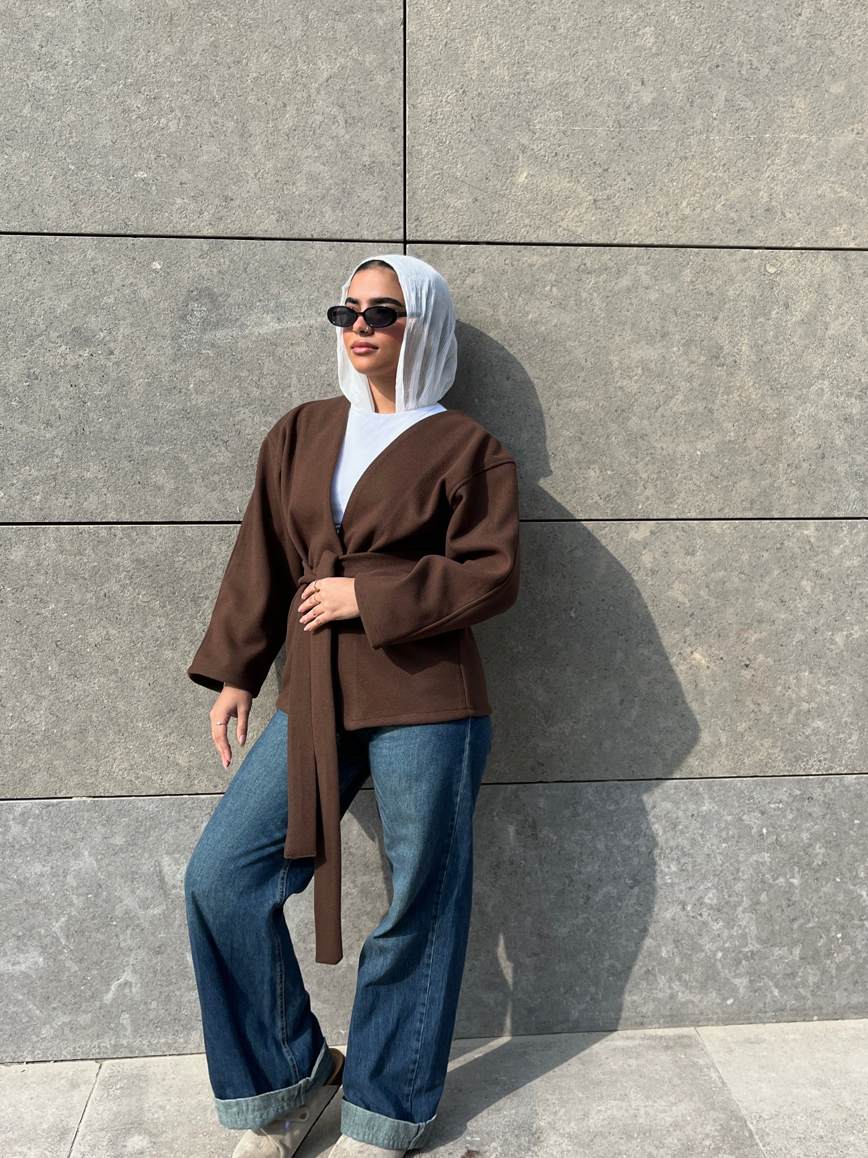 Soft-touch cardigan with belt