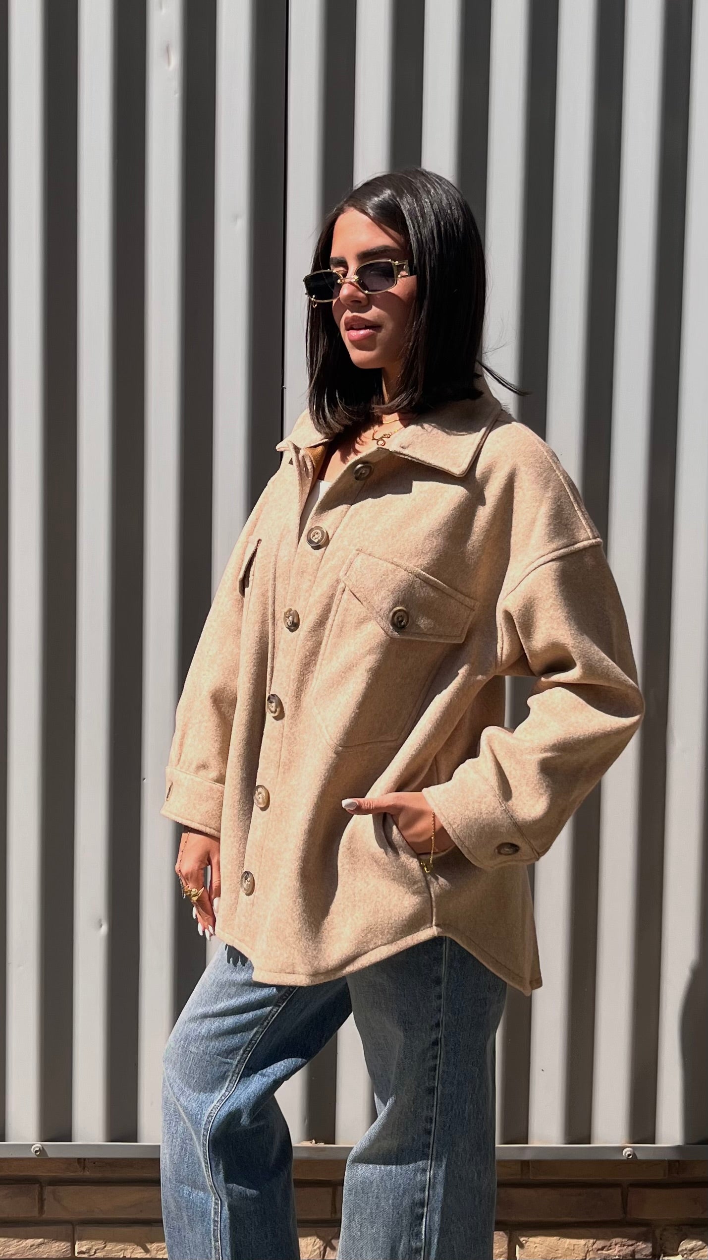 Soft-touch overshirt