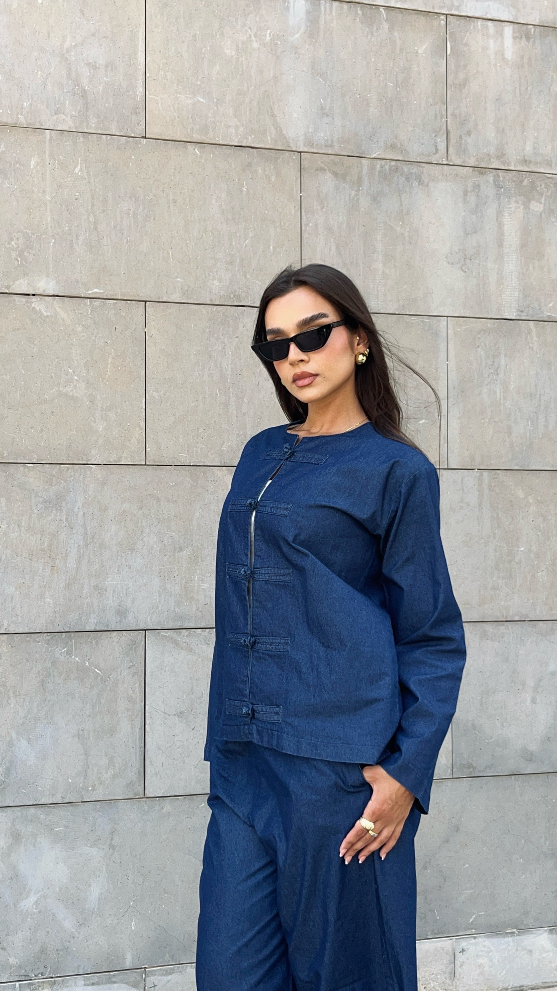 Mandarin Denim Set