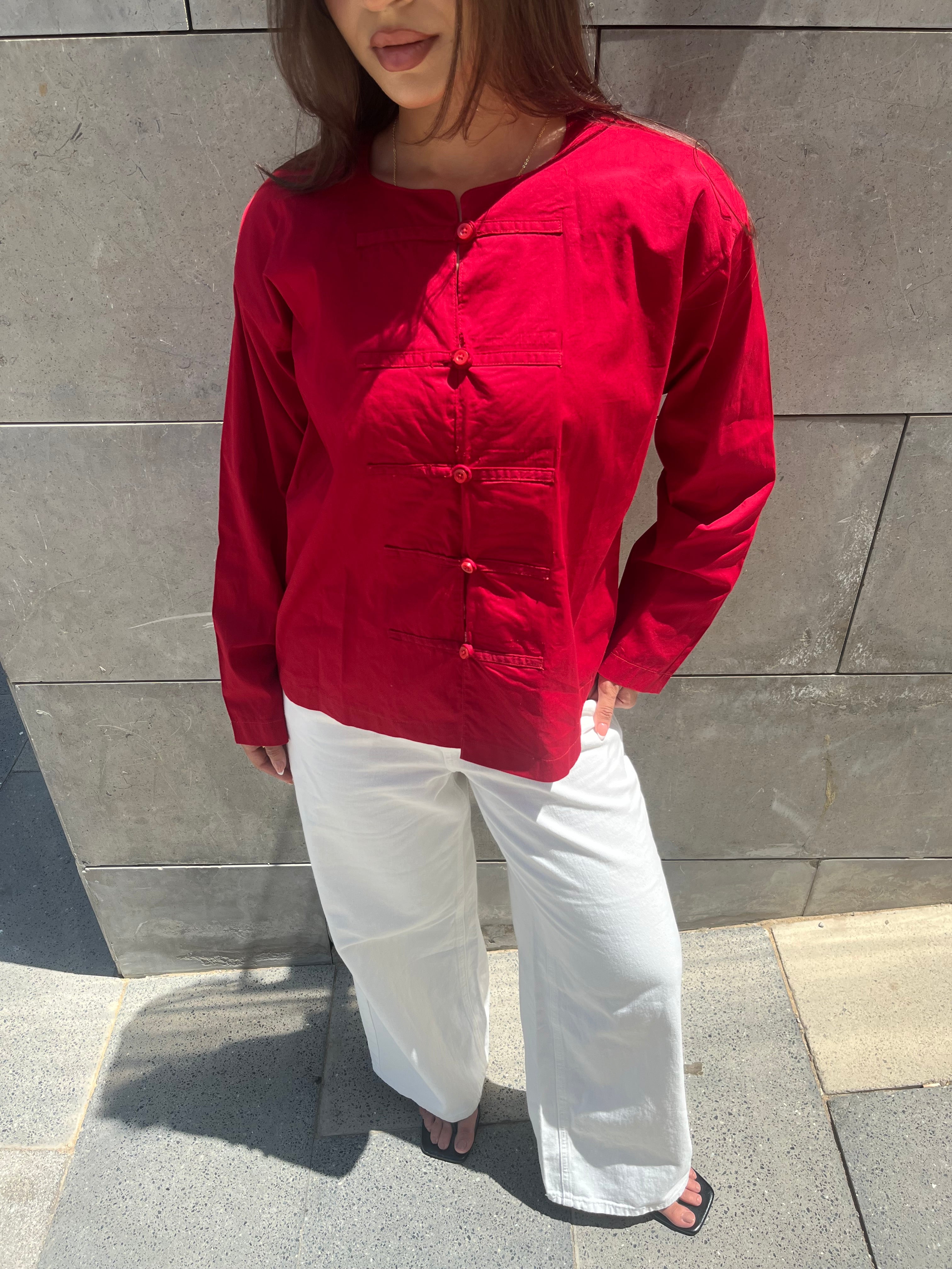 Mandarin Flowing Overshirt