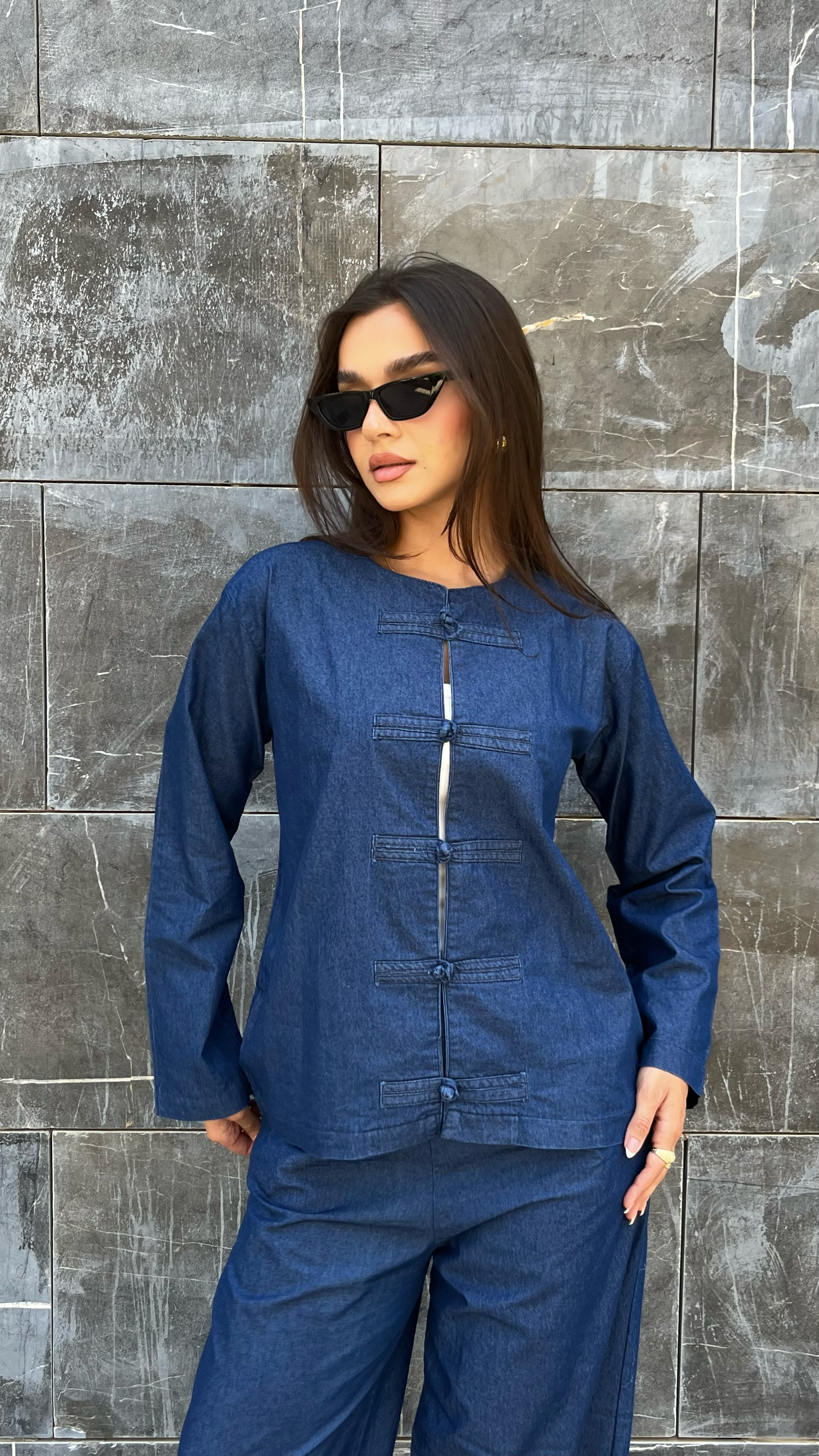 Orient Denim Top