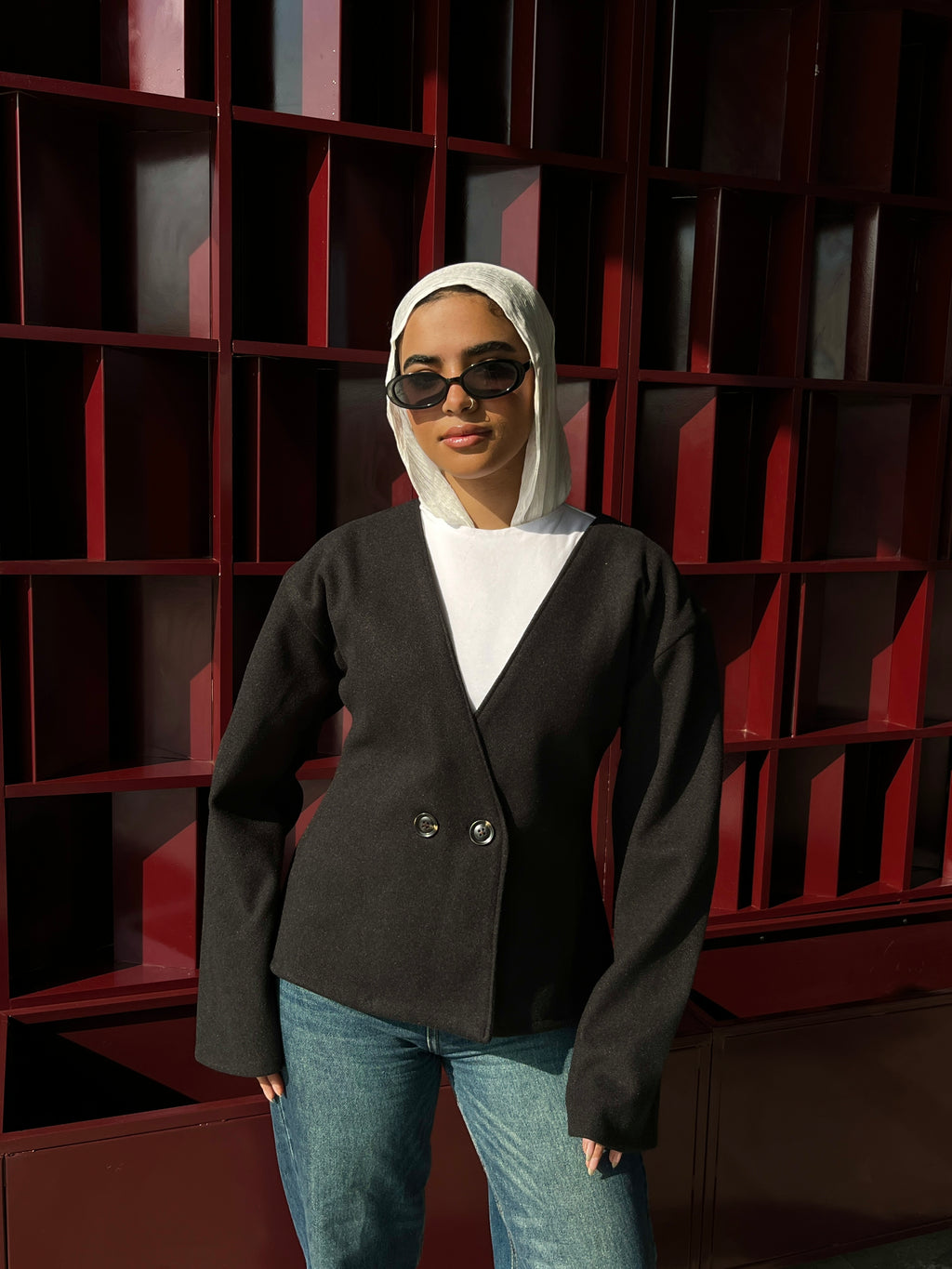 V-Neck Wrap Cardigan Black