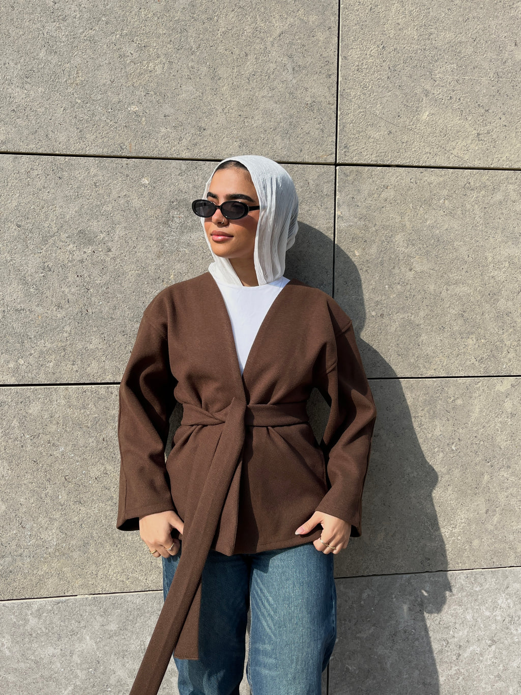 Soft-touch cardigan with belt