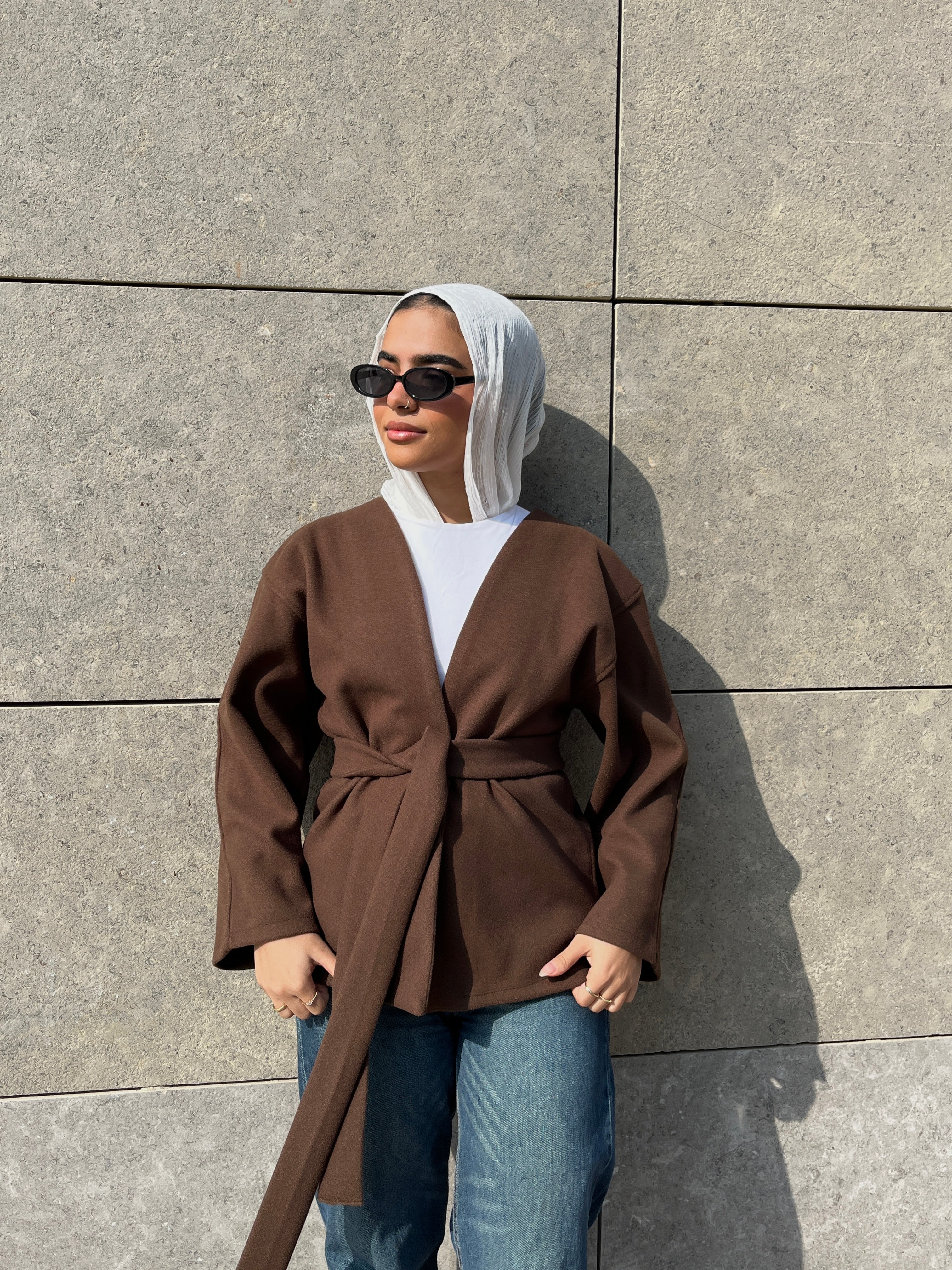 Soft-touch cardigan with belt