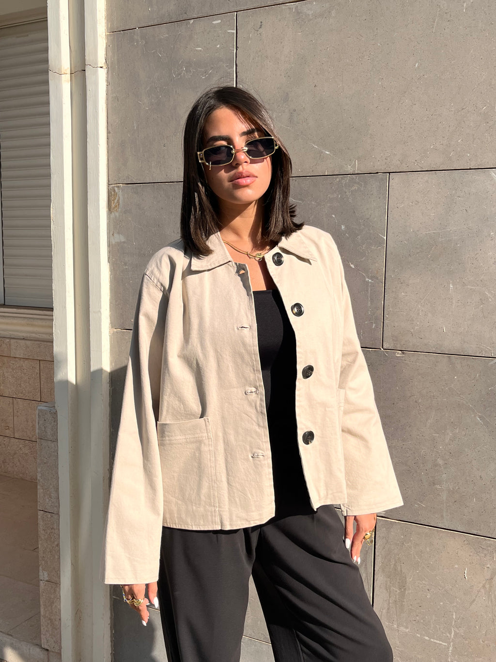 Jacket with Square Pockets