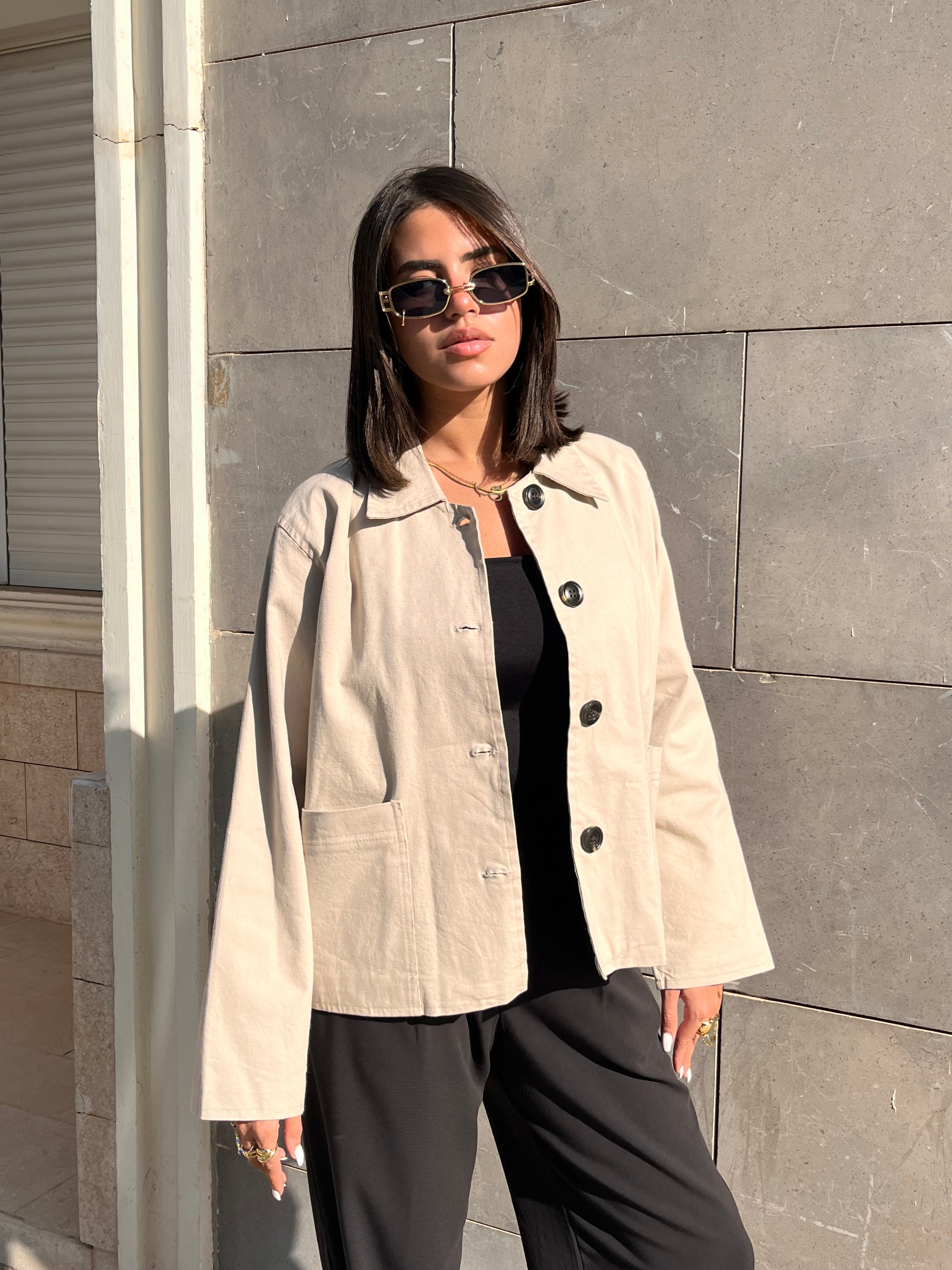 Jacket with Square Pockets