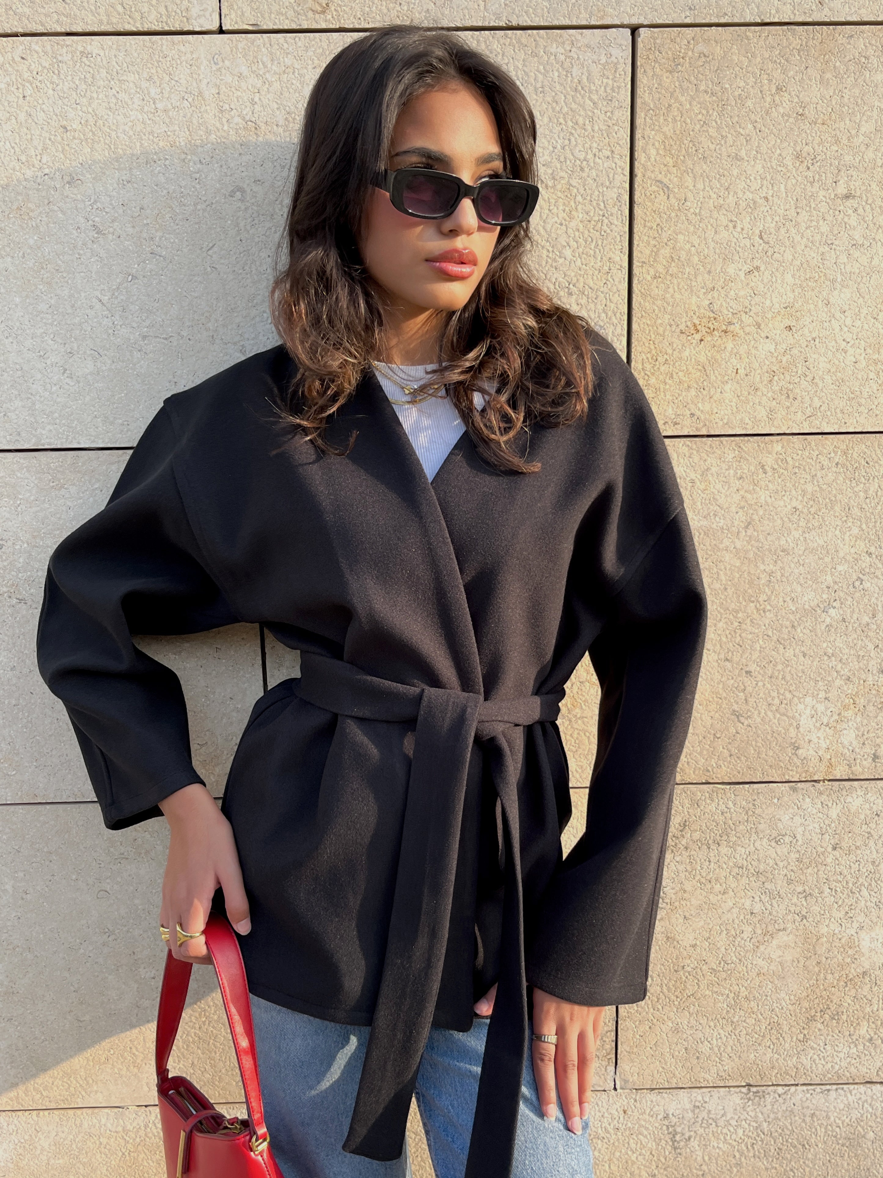 Soft-touch cardigan with belt