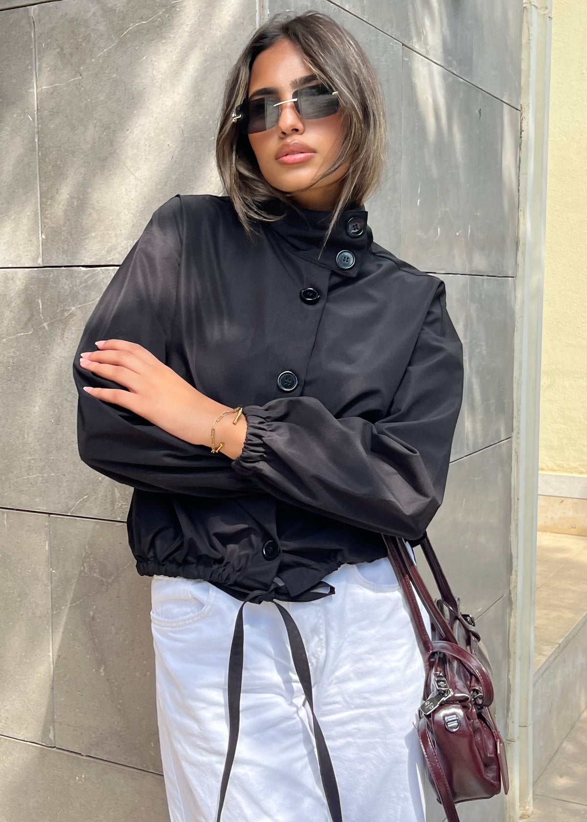 Oversized Drawstring Jacket