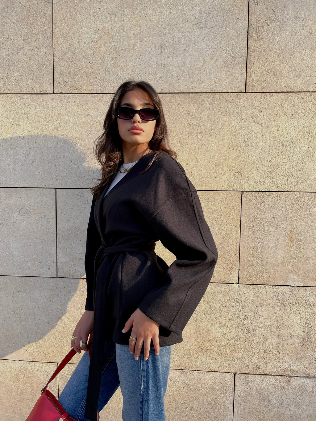 Soft-touch cardigan with belt