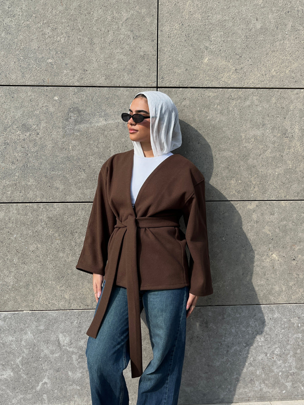 Soft-touch cardigan with belt