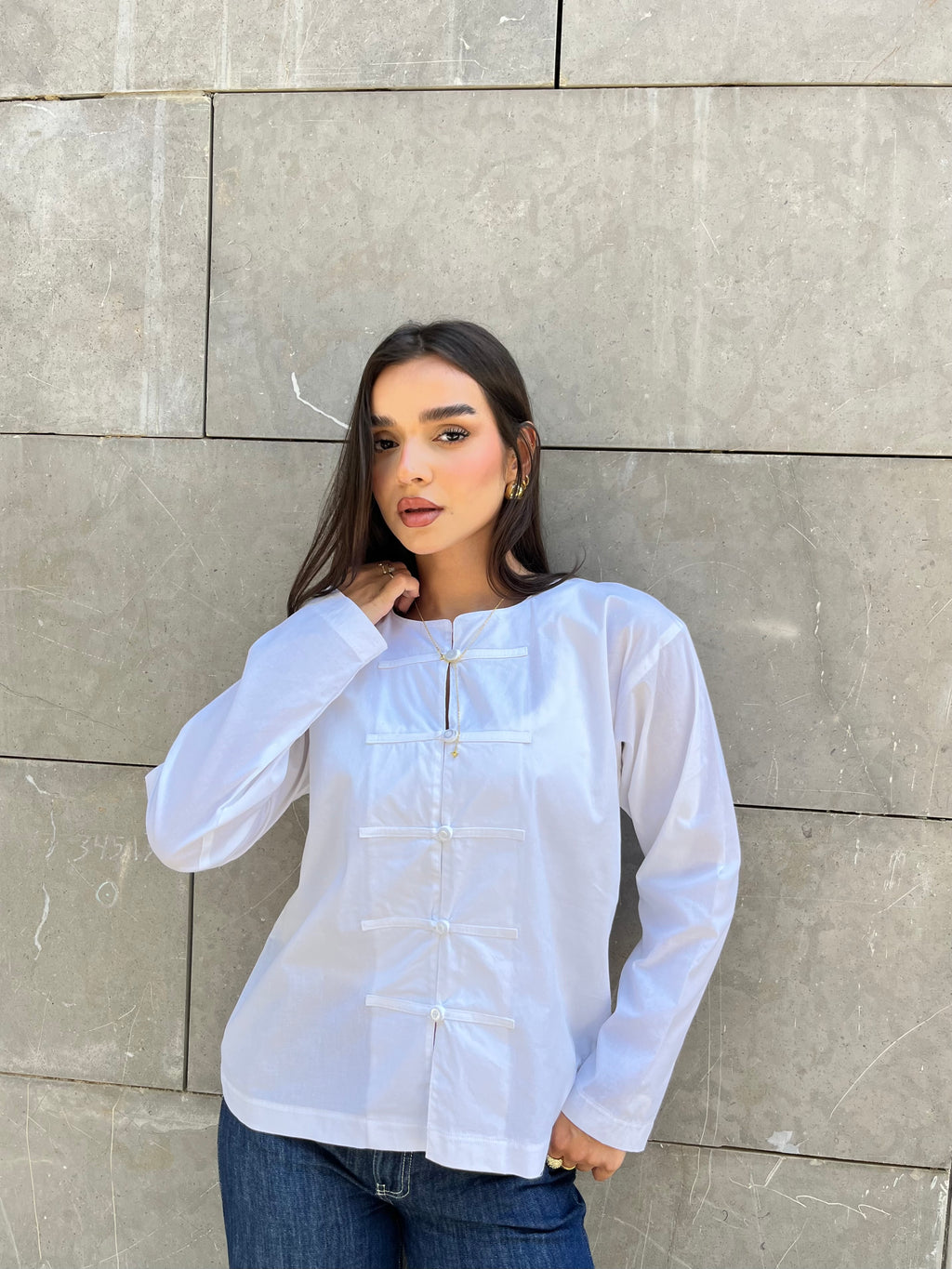 Mandarin Flowing Overshirt