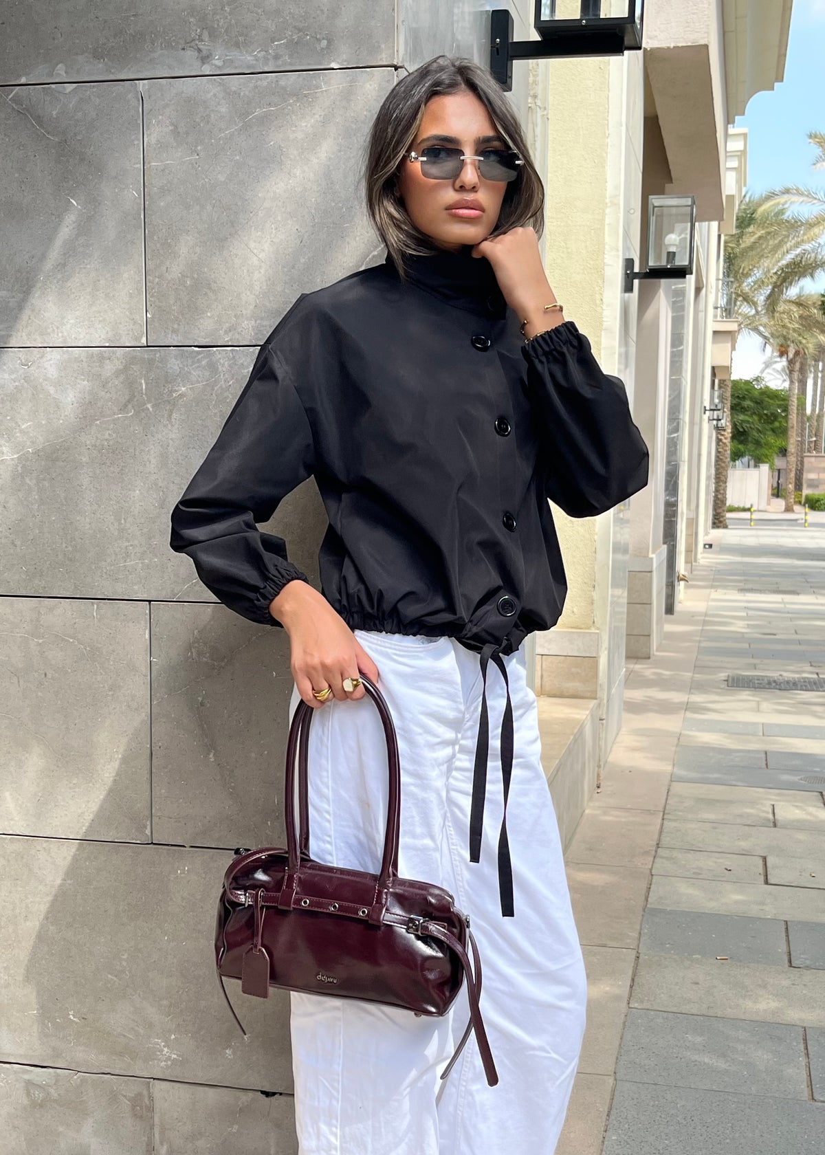 Oversized Drawstring Jacket
