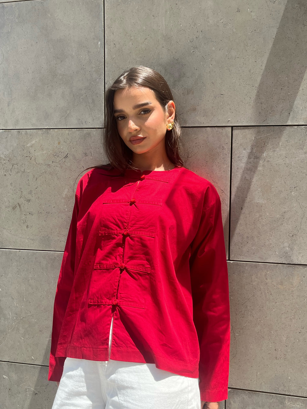 Mandarin Flowing Overshirt