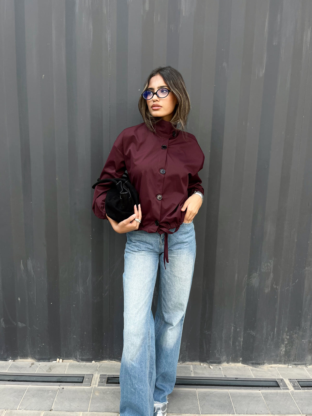 Oversized Drawstring Jacket