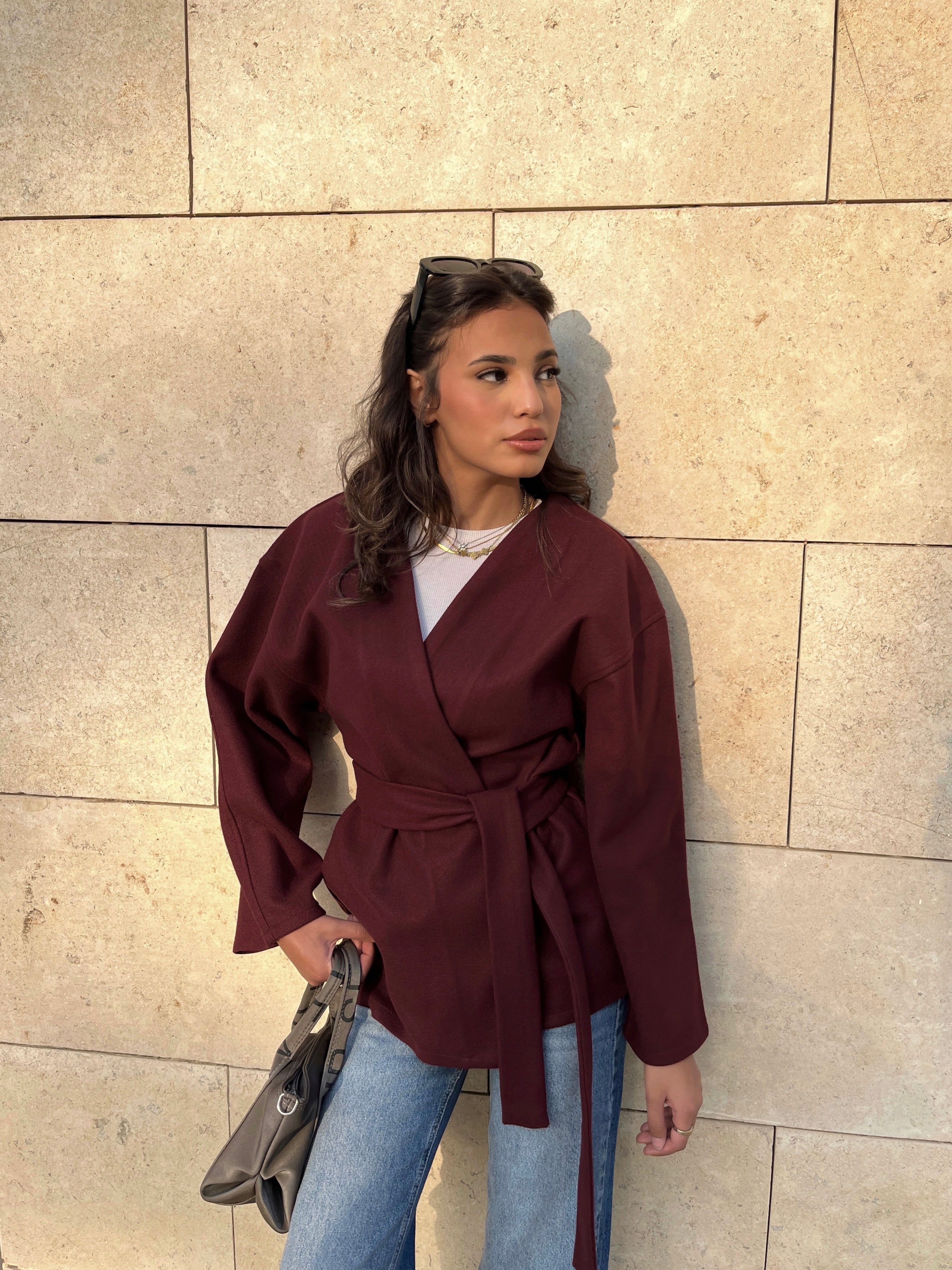 Soft-touch cardigan with belt