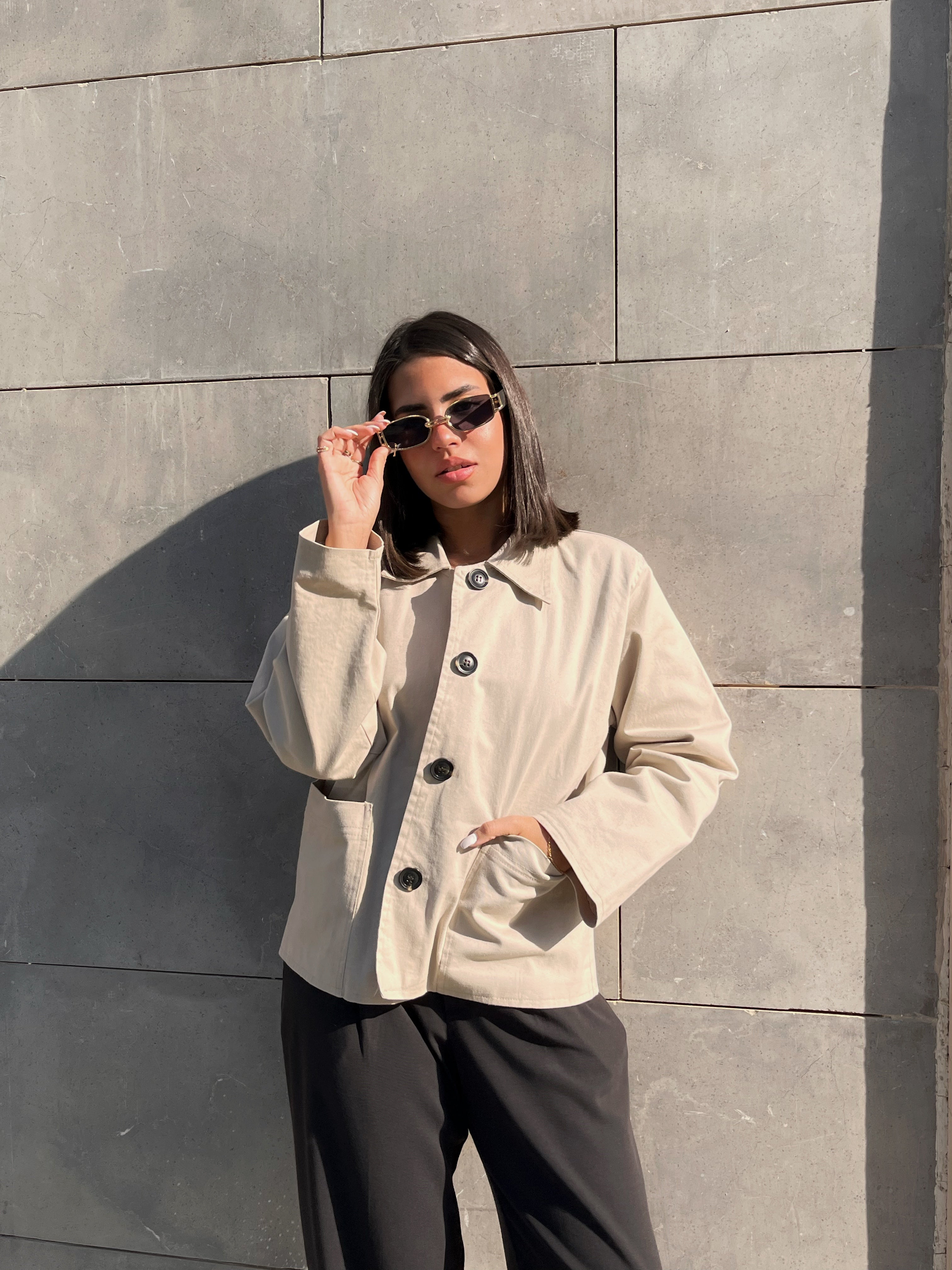 Jacket with Square Pockets