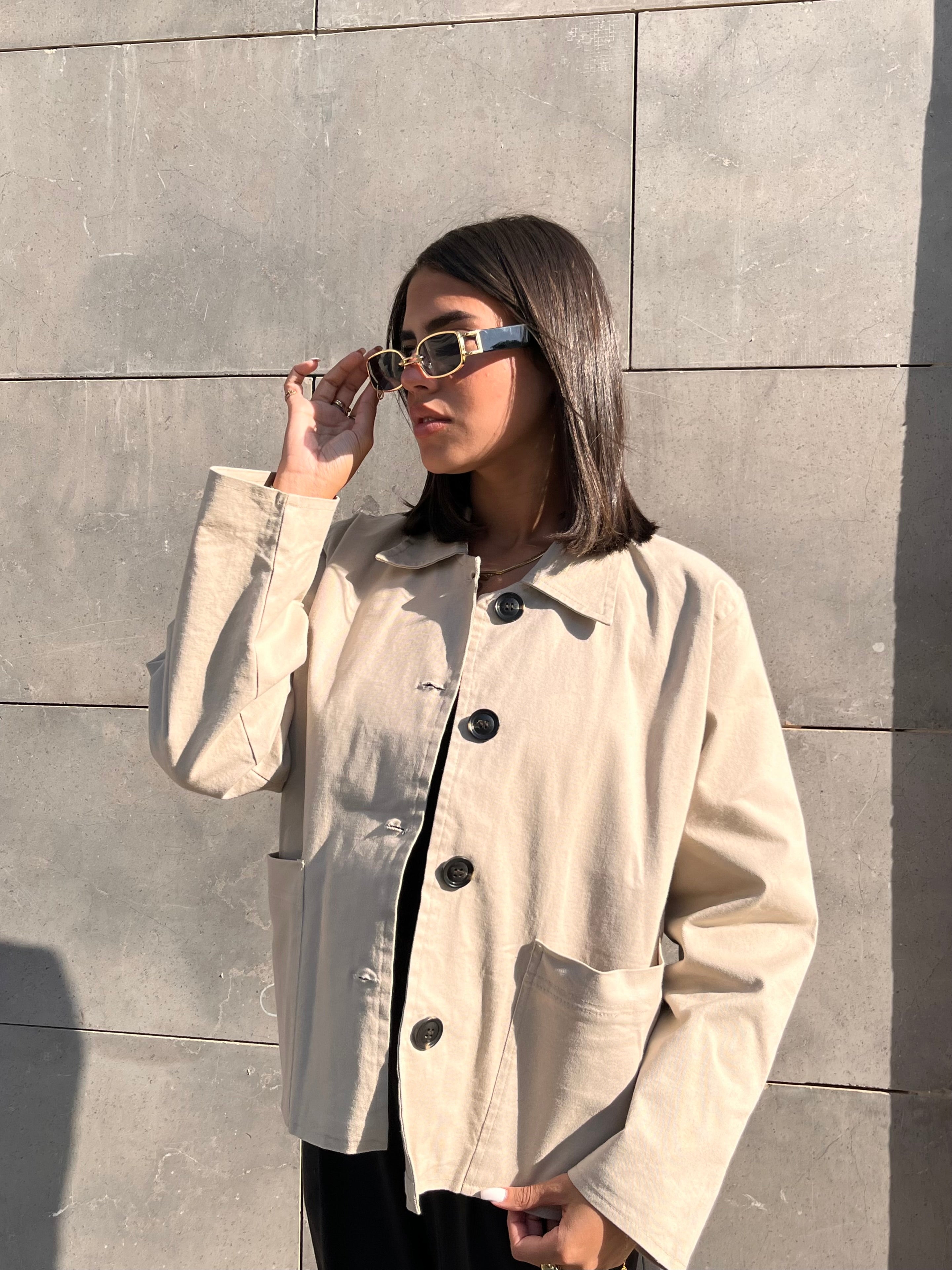 Jacket with Square Pockets