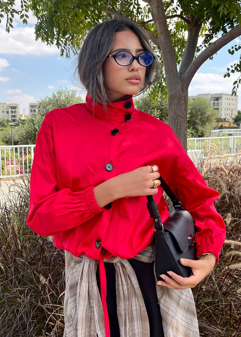 Oversized Drawstring Jacket