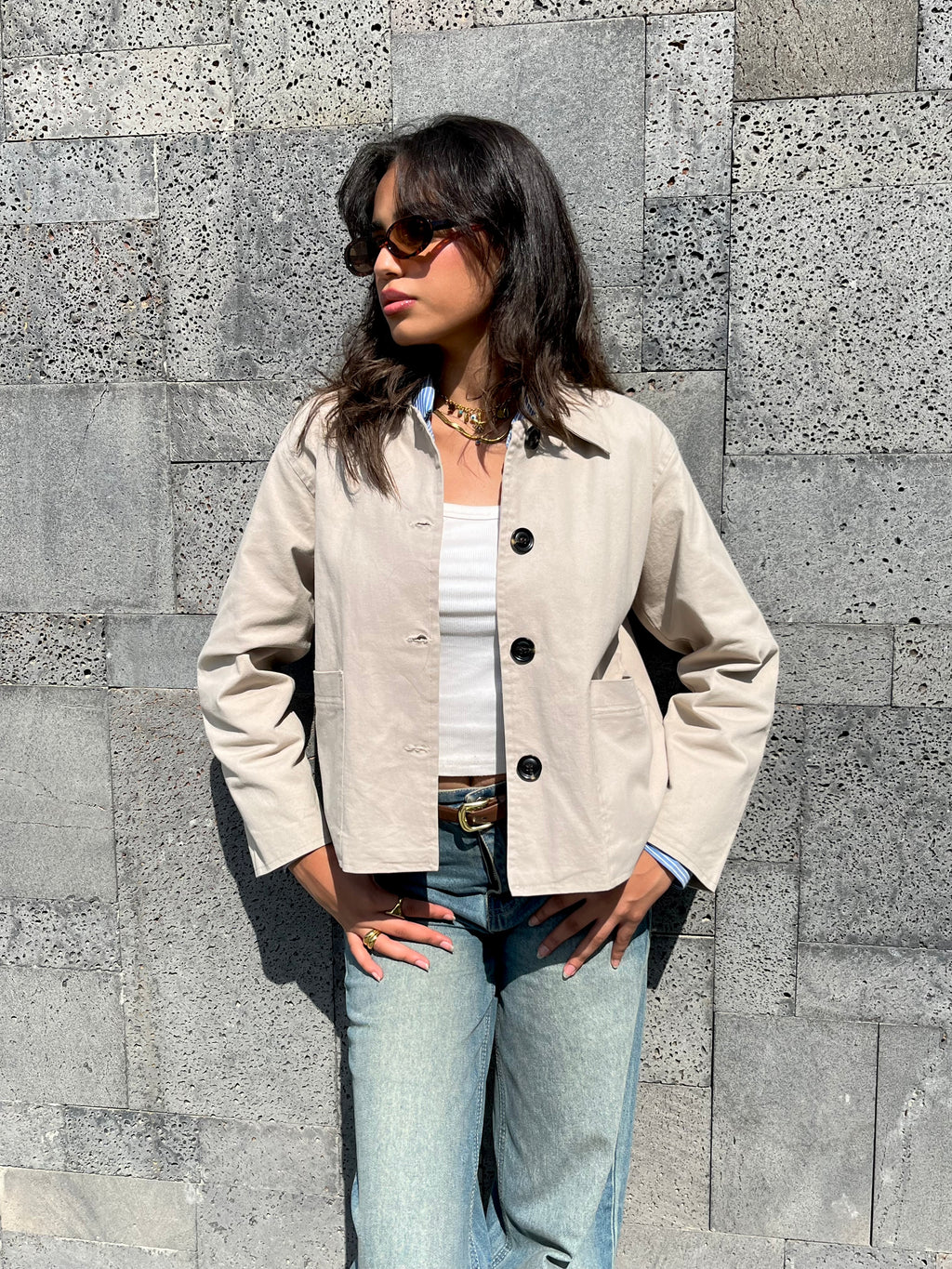 Jacket with Square Pockets