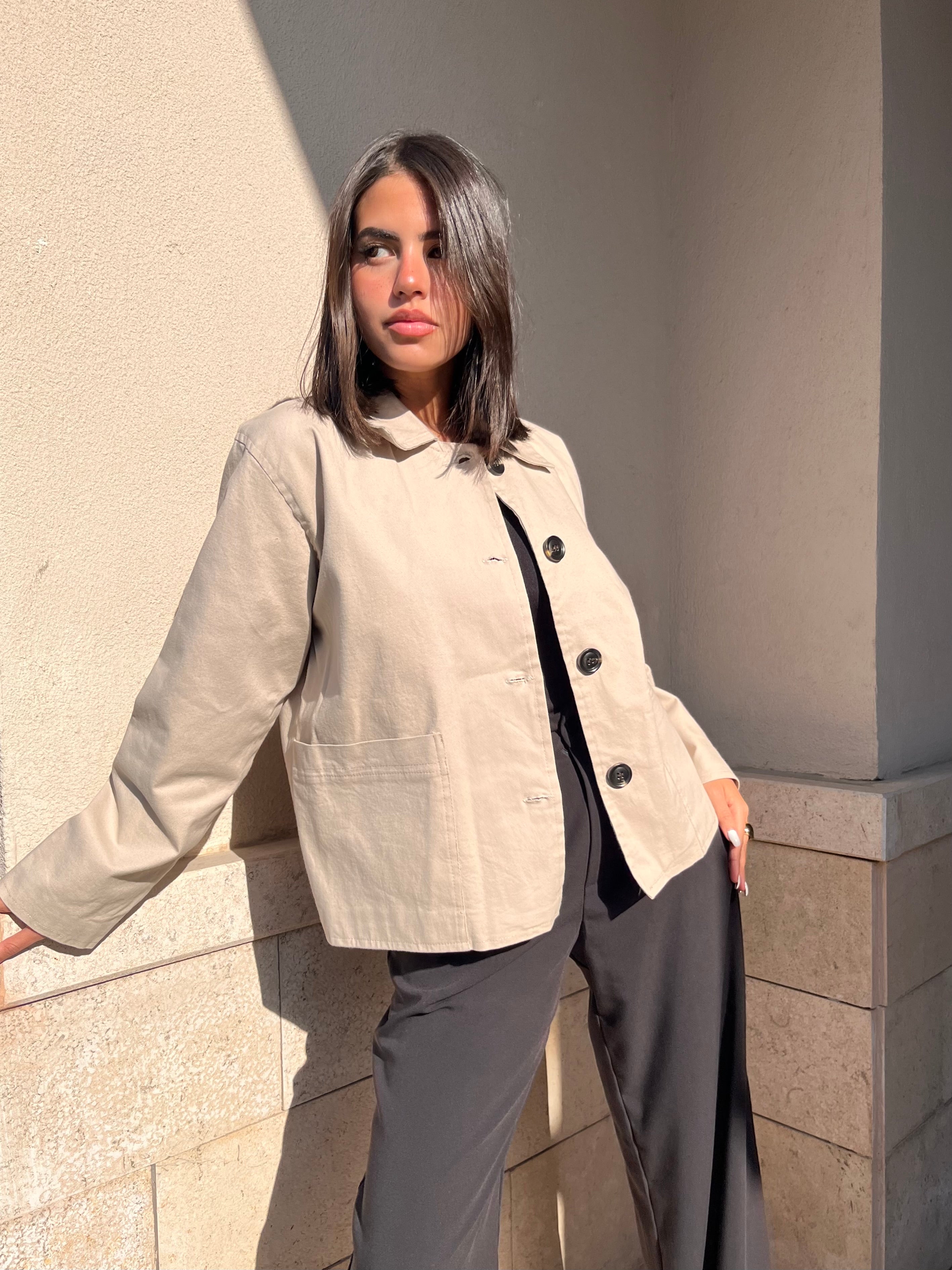 Jacket with Square Pockets