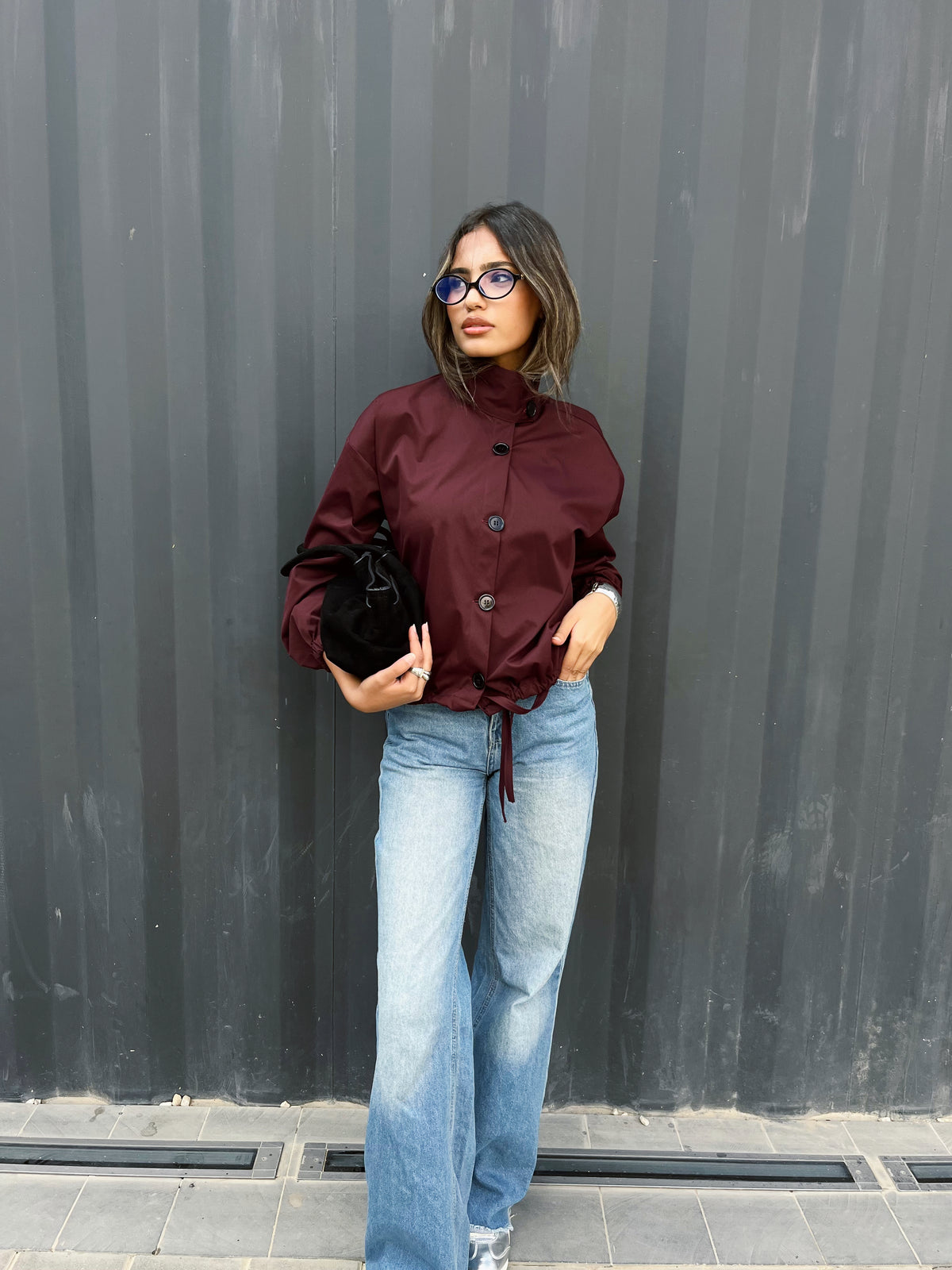 Oversized Drawstring Jacket