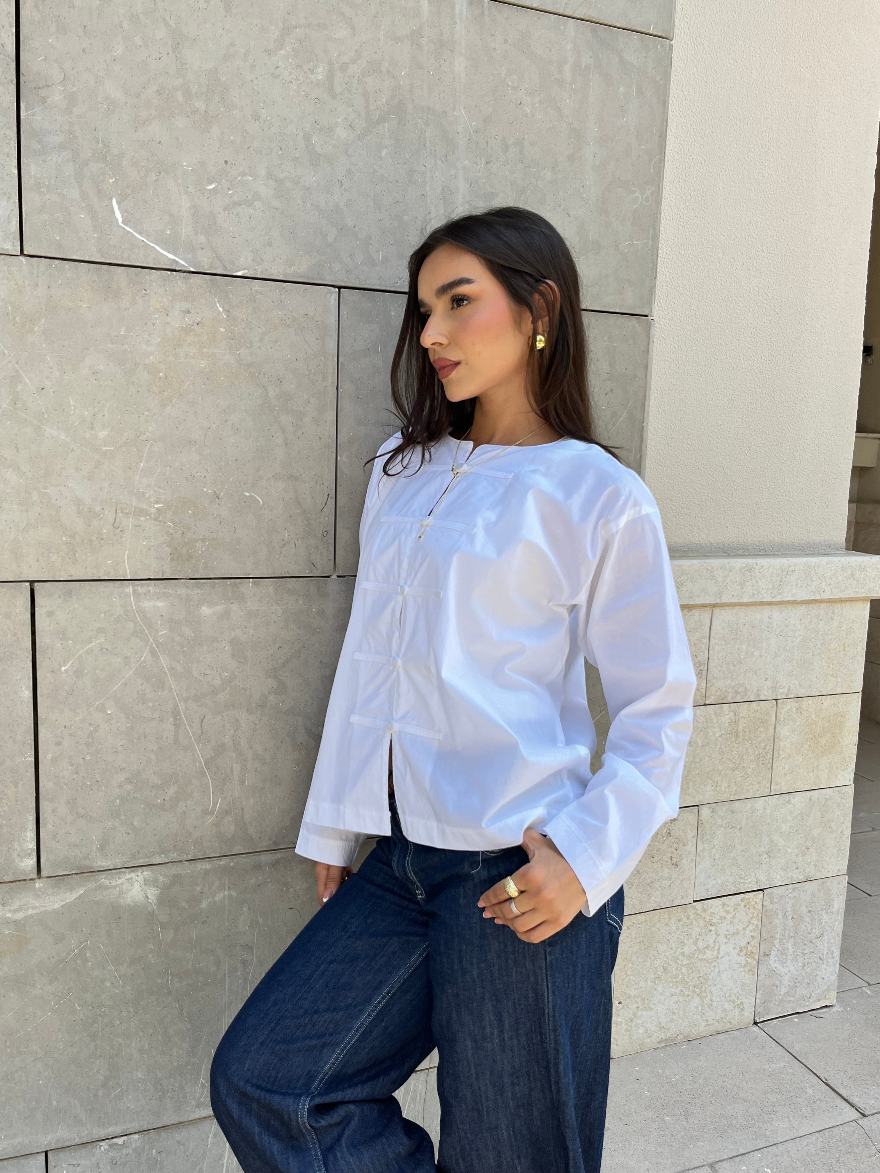 Mandarin Flowing Overshirt