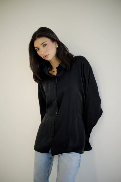 Shimmer Shirt In Black