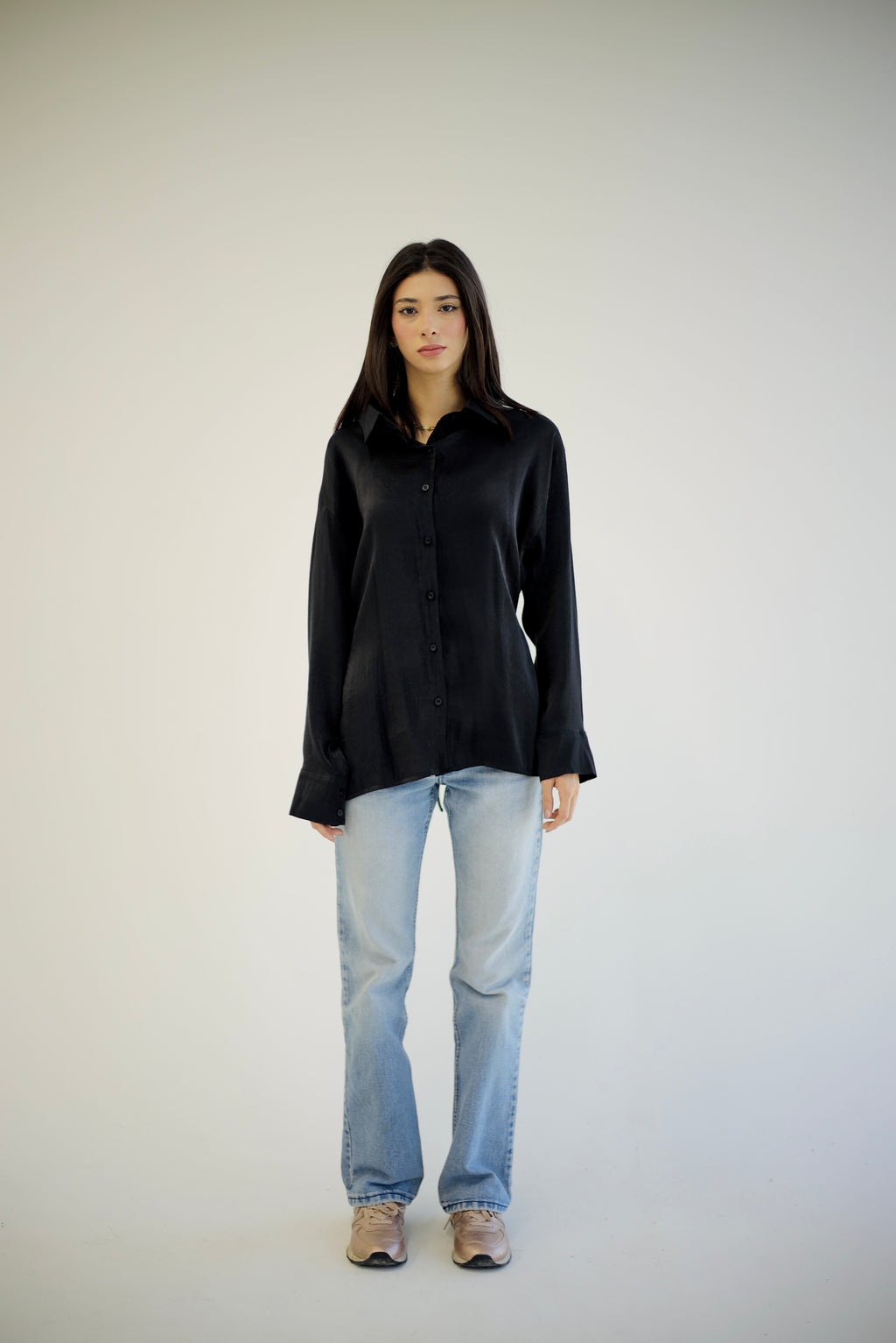 Shimmer Shirt In Black