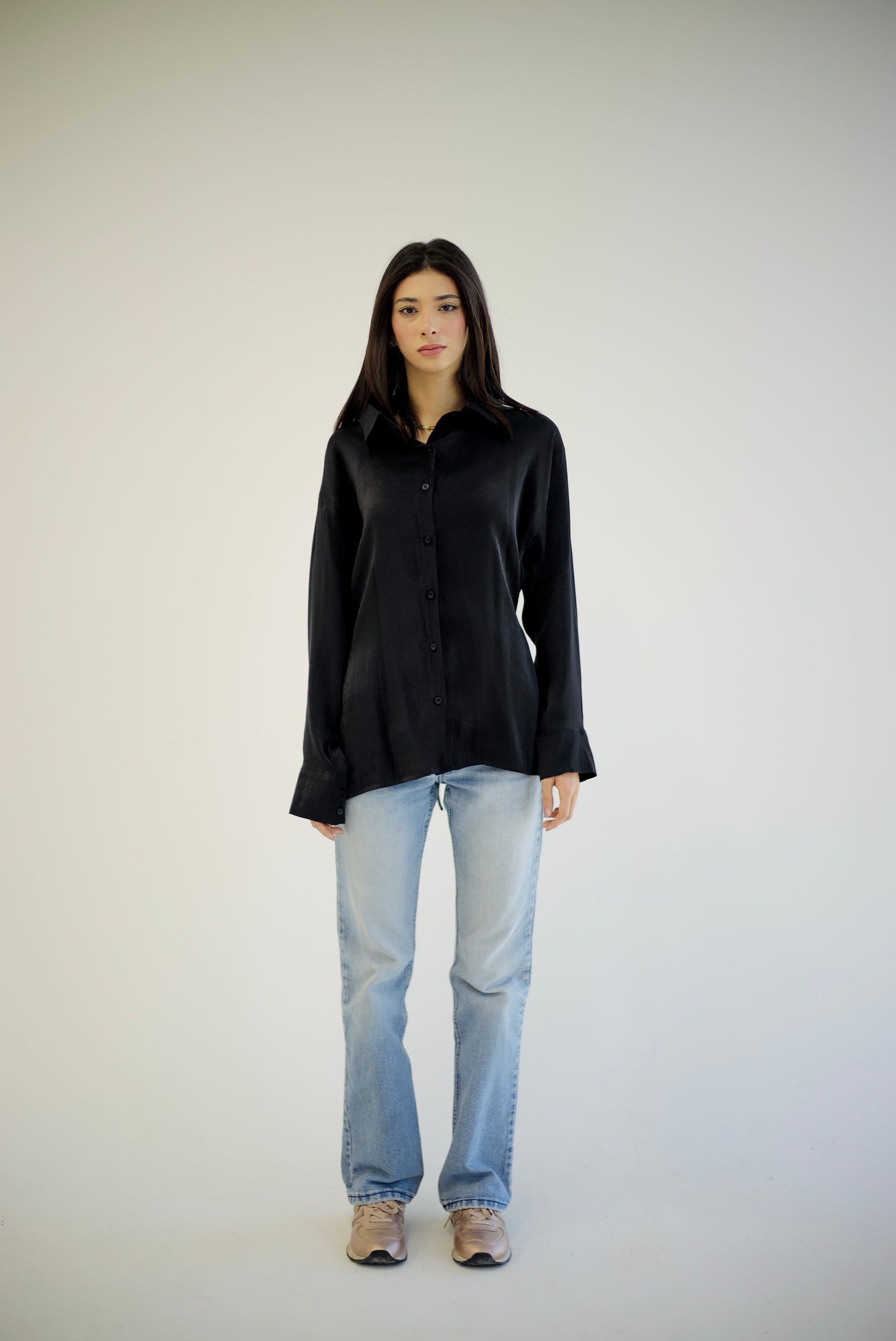 Shimmer Shirt In Black